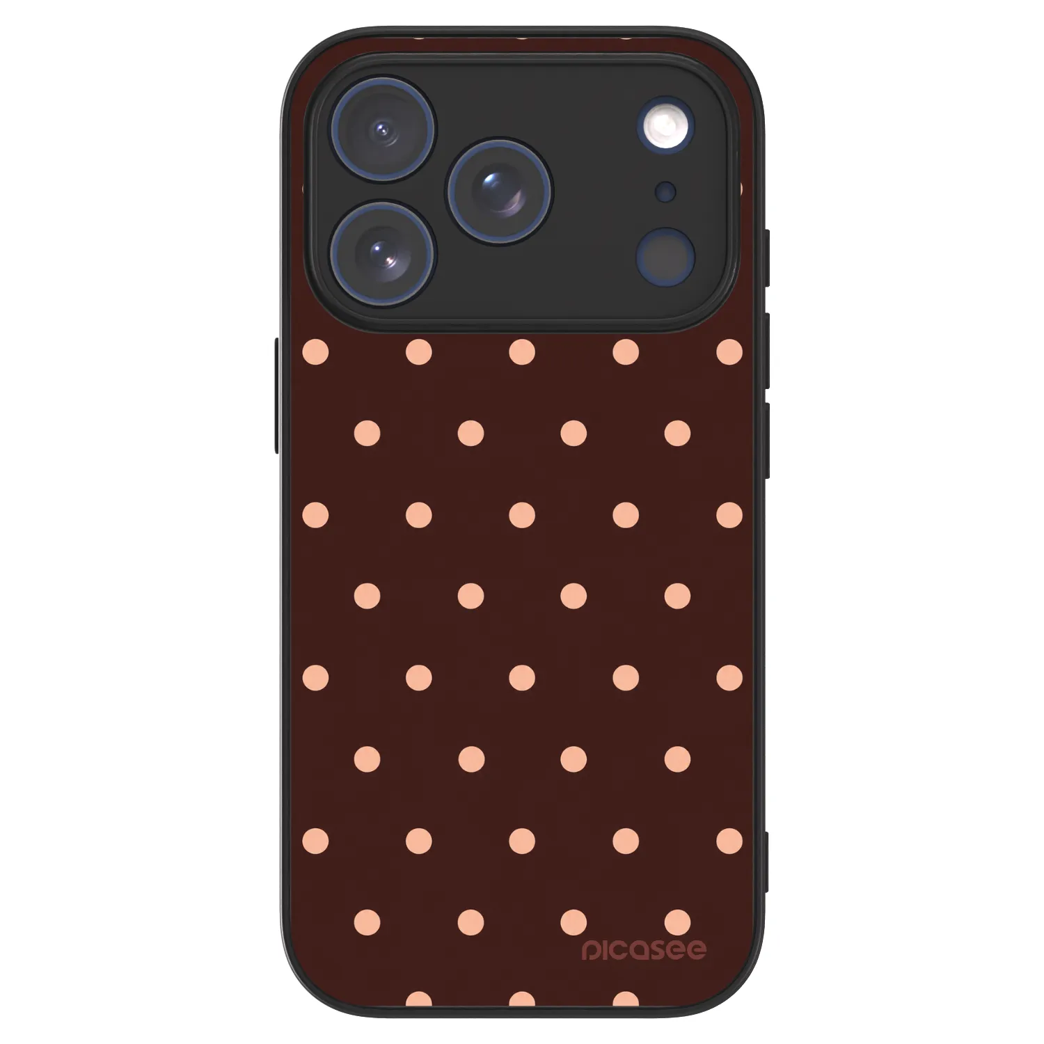 Picasee ULTIMATE CASE MagSafe für Apple iPhone 18 Pro - Peach Dots & Chocolate