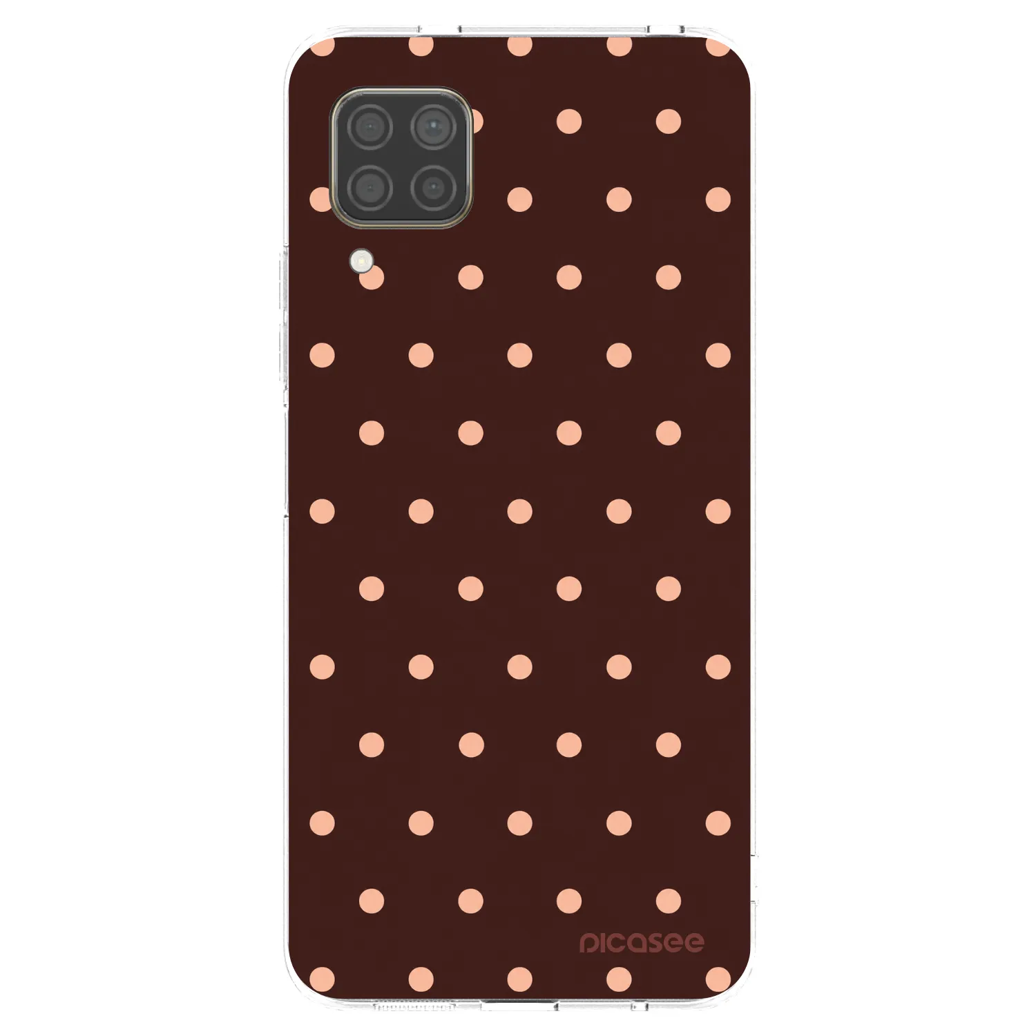Picasee Huawei P40 Lite Hülle - Transparentes Silikon - Peach Dots & Chocolate