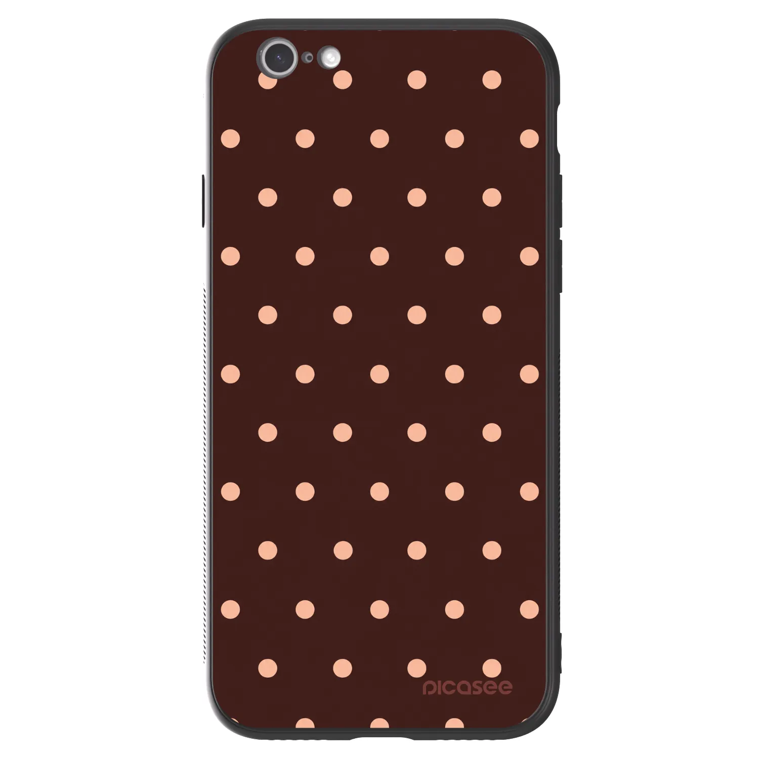 Picasee ULTIMATE CASE für Apple iPhone 6/6S - Peach Dots & Chocolate