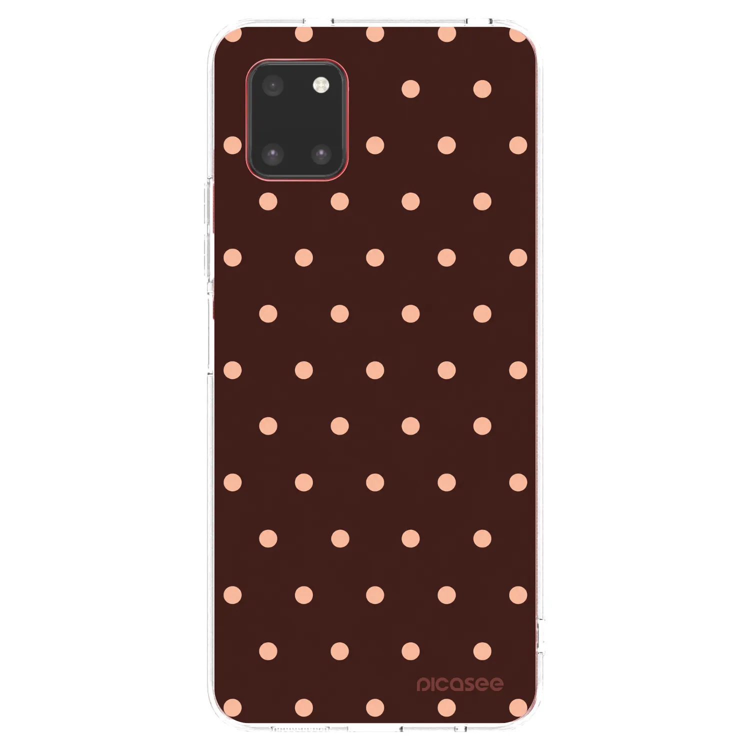 Picasee Samsung Galaxy Note 10 Lite N770F Hülle - Transparentes Silikon - Peach Dots & Chocolate