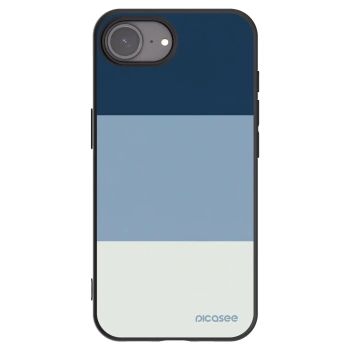 Picasee Apple iPhone 16e Hülle - Schwarzes Silikon - Coastal Blue
