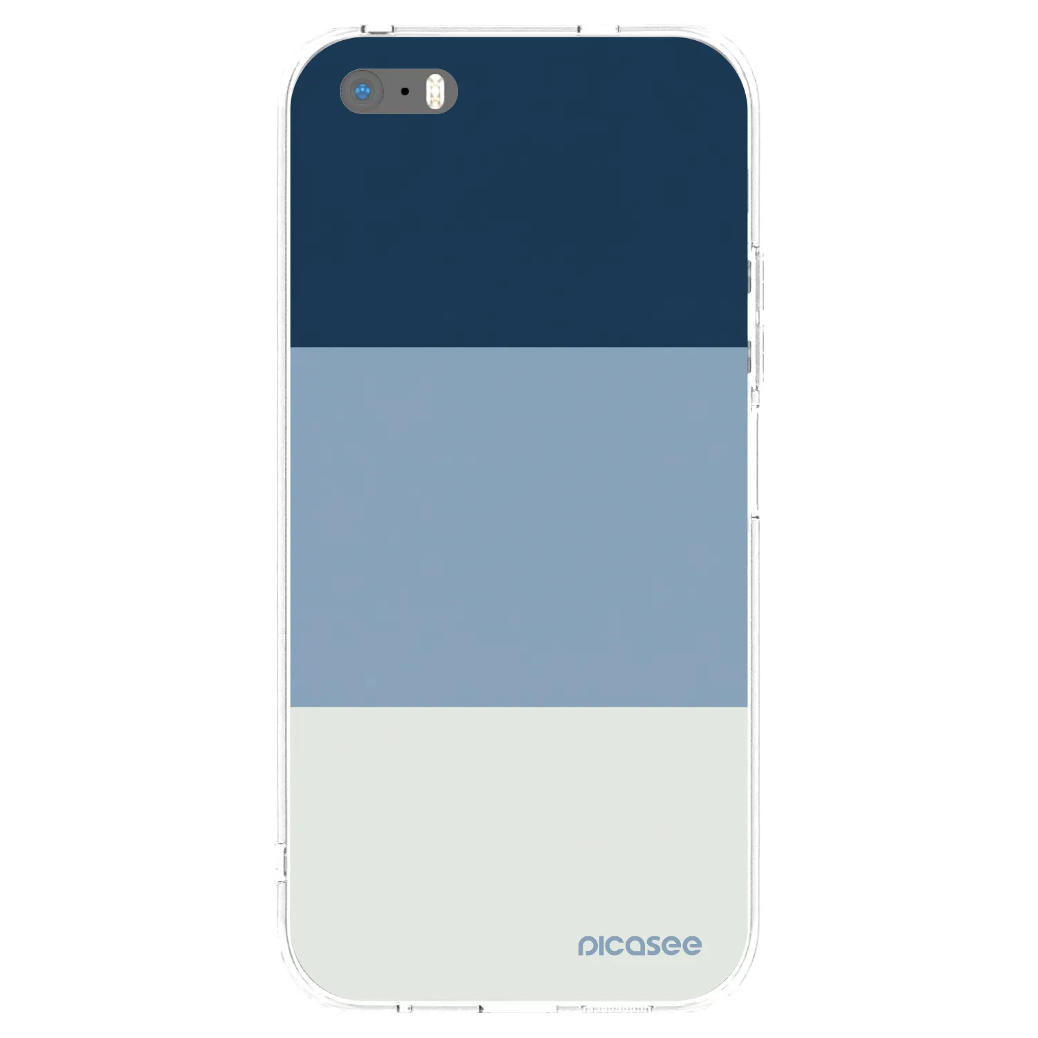 Picasee Apple iPhone 5/5S/SE Hülle - Transparentes Silikon - Coastal Blue