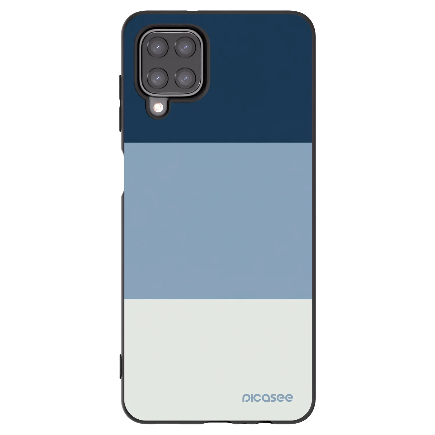Picasee Samsung Galaxy A12 A125F Hülle - Schwarzes Silikon - Coastal Blue