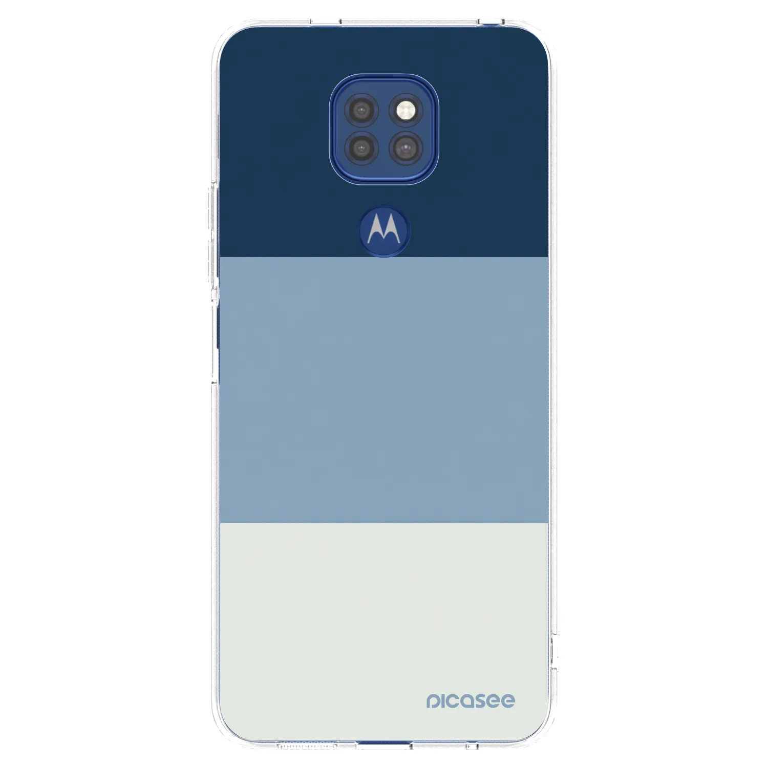 Picasee Motorola Moto G9 Play Hülle - Transparentes Silikon - Coastal Blue