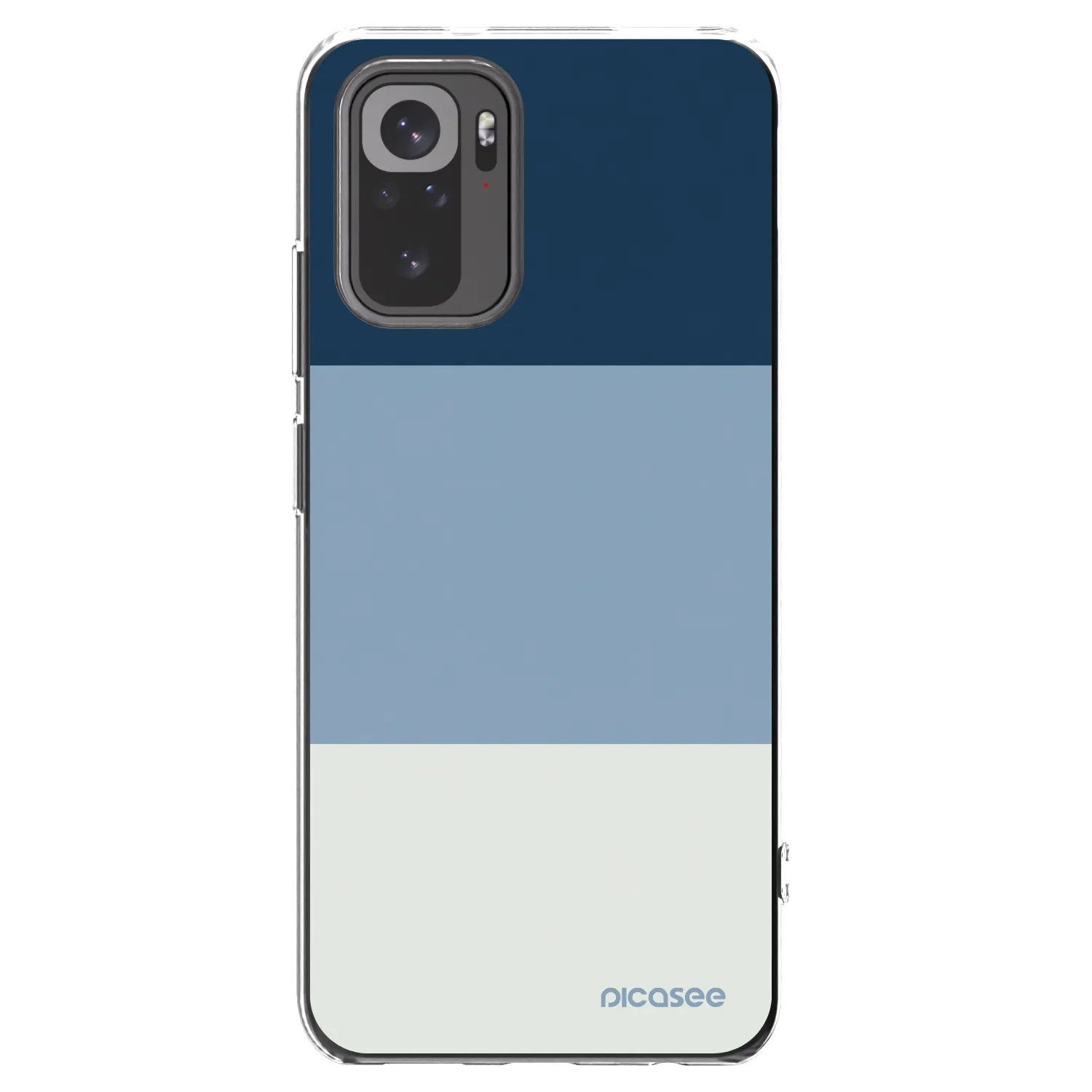 Picasee Xiaomi Redmi Note 10S Hülle - Transparentes Silikon - Coastal Blue