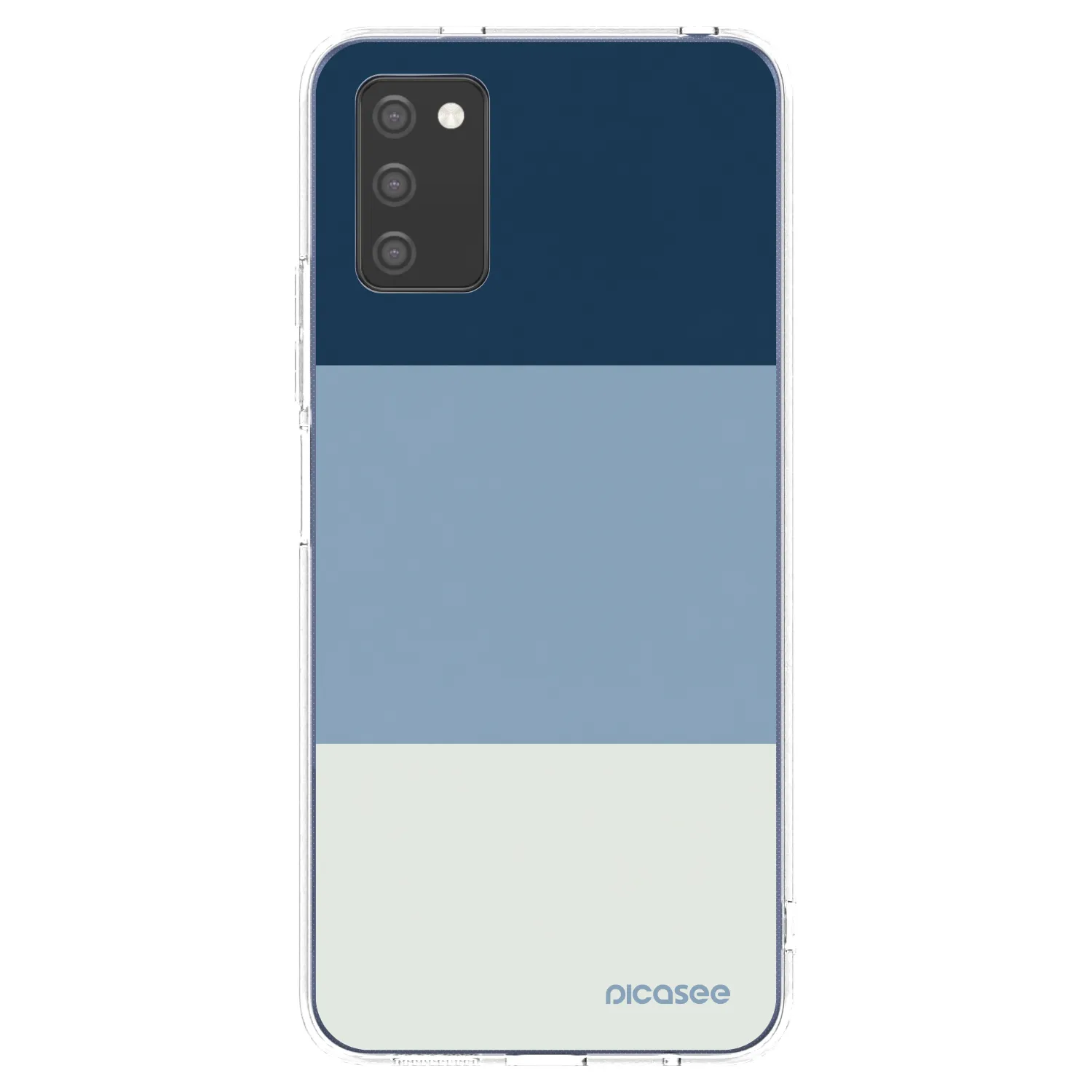 Picasee Samsung Galaxy A02s A025G Hülle - Transparentes Silikon - Coastal Blue
