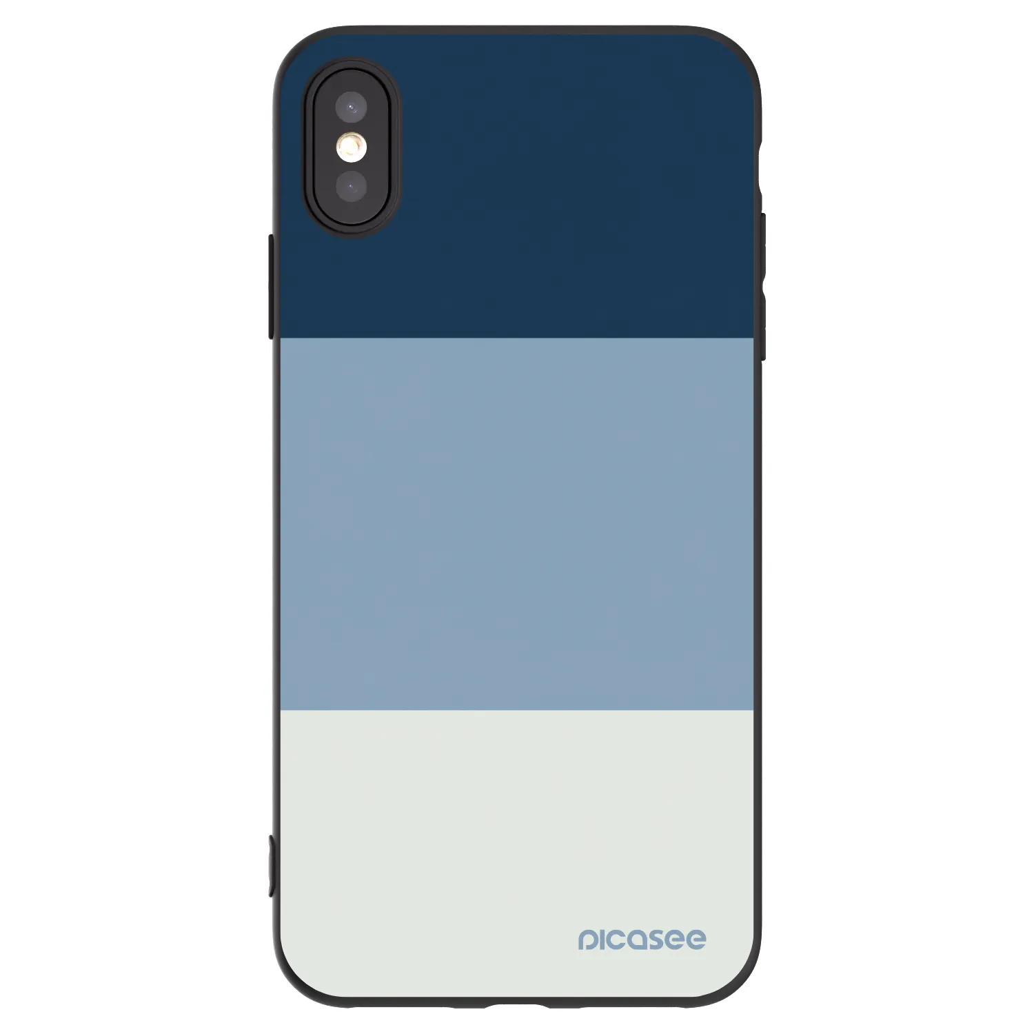 Picasee Apple iPhone XS Max Hülle - Schwarzes Silikon - Coastal Blue