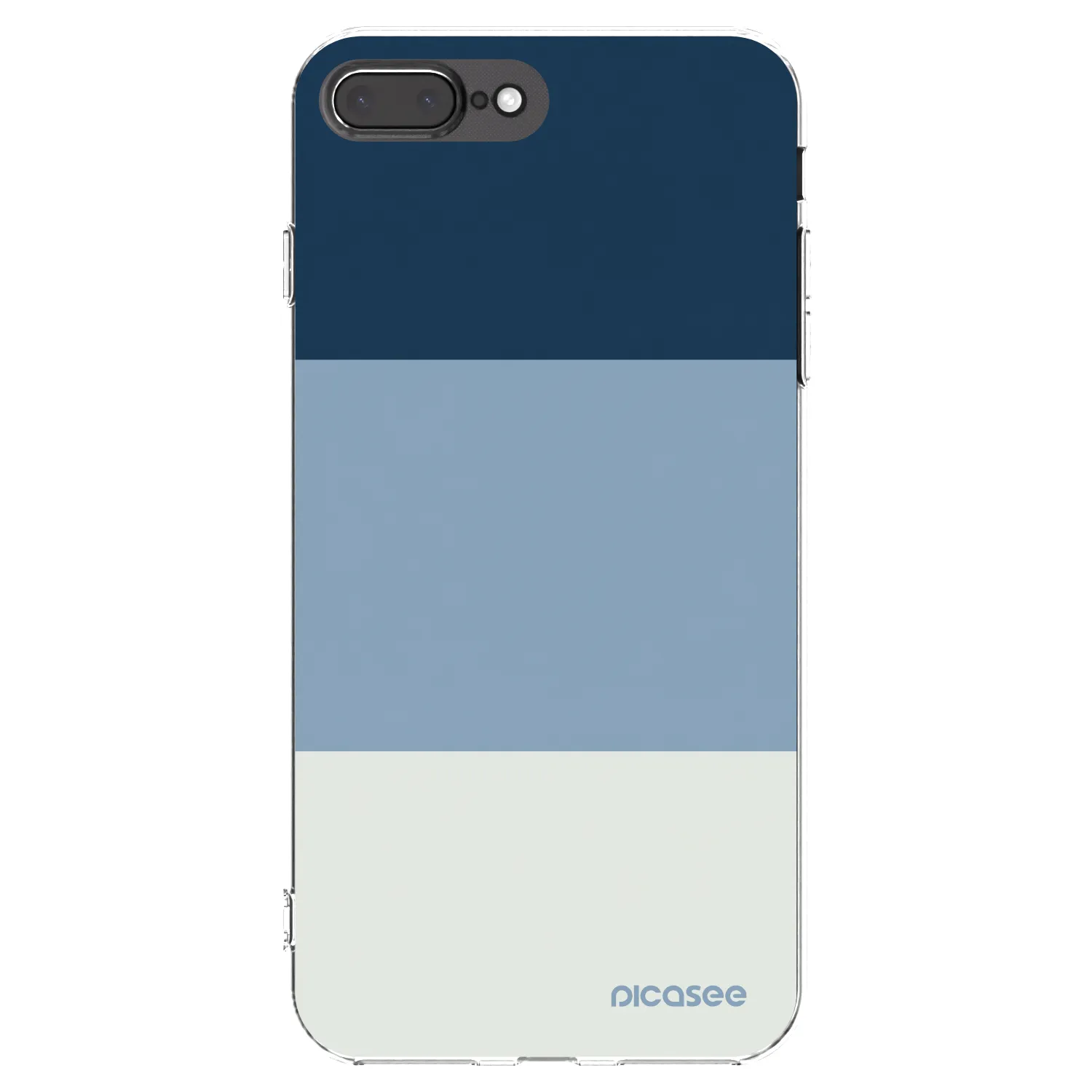 Picasee Apple iPhone 7 Plus Hülle - Transparentes Silikon - Coastal Blue