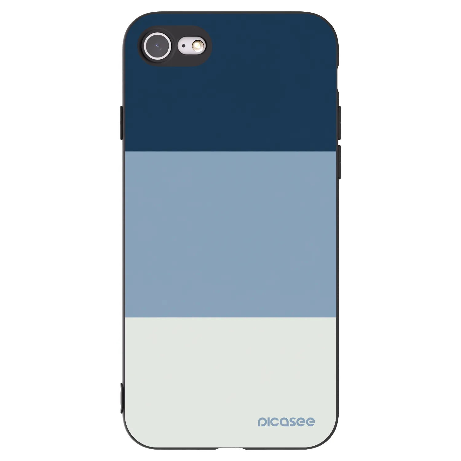 Picasee Apple iPhone SE 2022 Hülle - Schwarzes Silikon - Coastal Blue