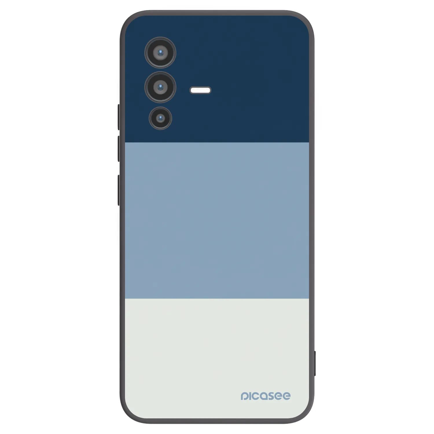 Picasee Vivo V23 5G Hülle - Schwarzes Silikon - Coastal Blue