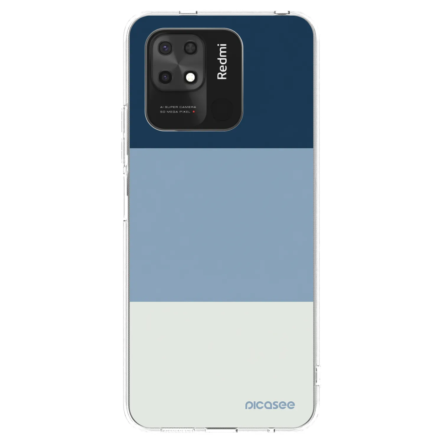 Picasee Xiaomi Redmi 10C Hülle - Transparentes Silikon - Coastal Blue