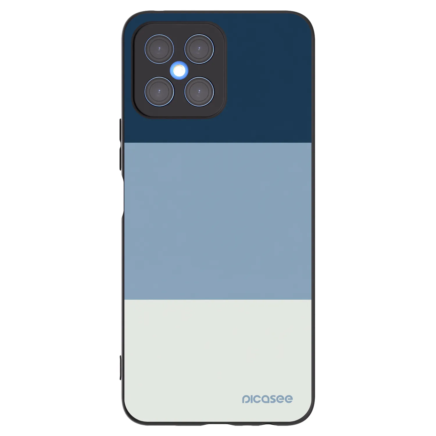 Picasee Honor X8 4G Hülle - Schwarzes Silikon - Coastal Blue