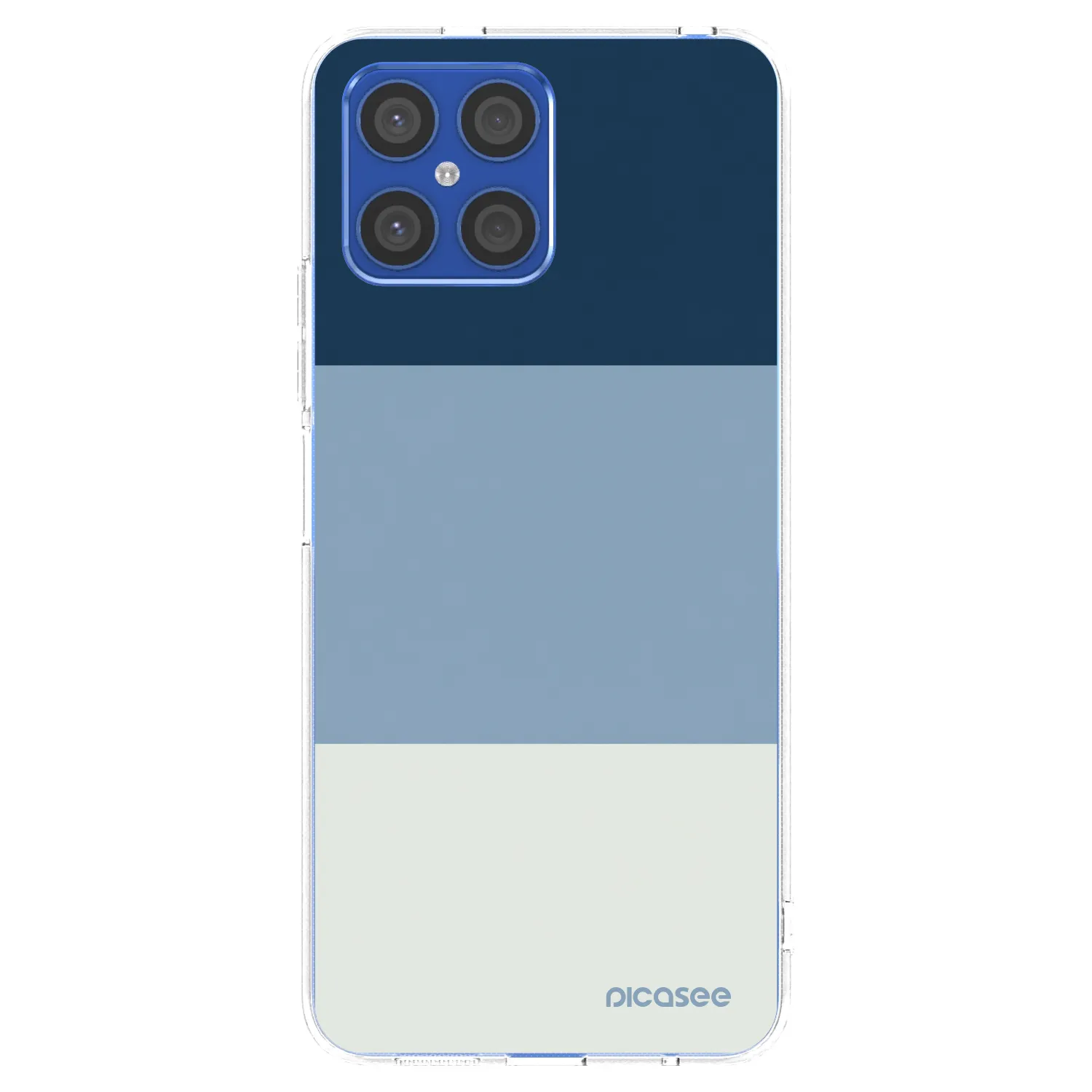 Picasee Honor X8 4G Hülle - Transparentes Silikon - Coastal Blue