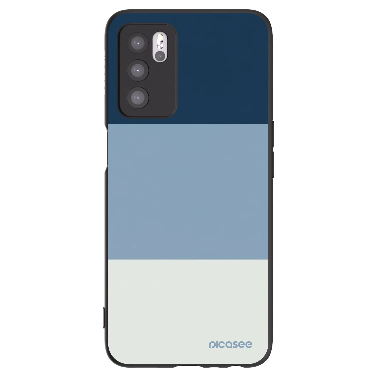 Picasee OPPO A16 Hülle - Schwarzes Silikon - Coastal Blue