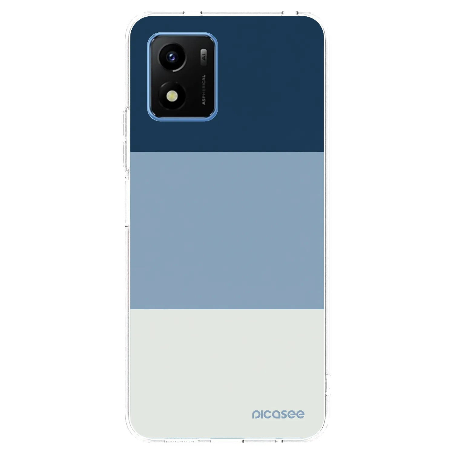Picasee Vivo Y01 Hülle - Transparentes Silikon - Coastal Blue