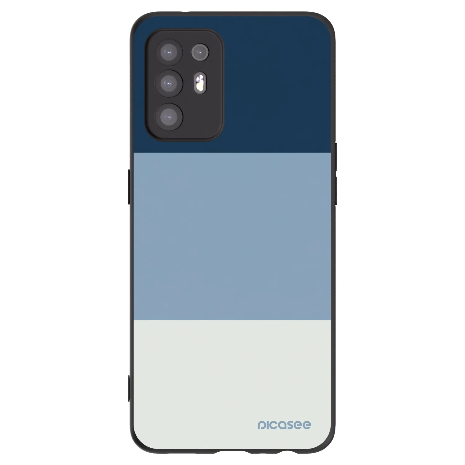 Picasee OPPO A94 5G Hülle - Schwarzes Silikon - Coastal Blue