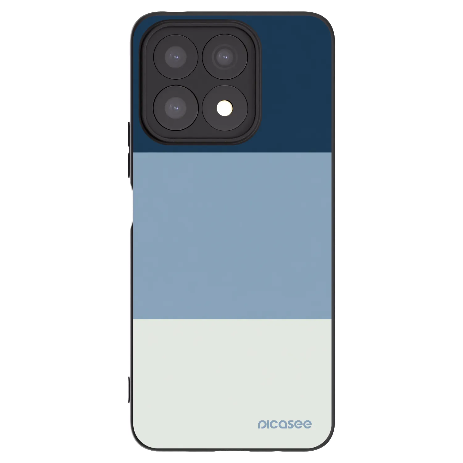 Picasee Honor X8a Hülle - Schwarzes Silikon - Coastal Blue