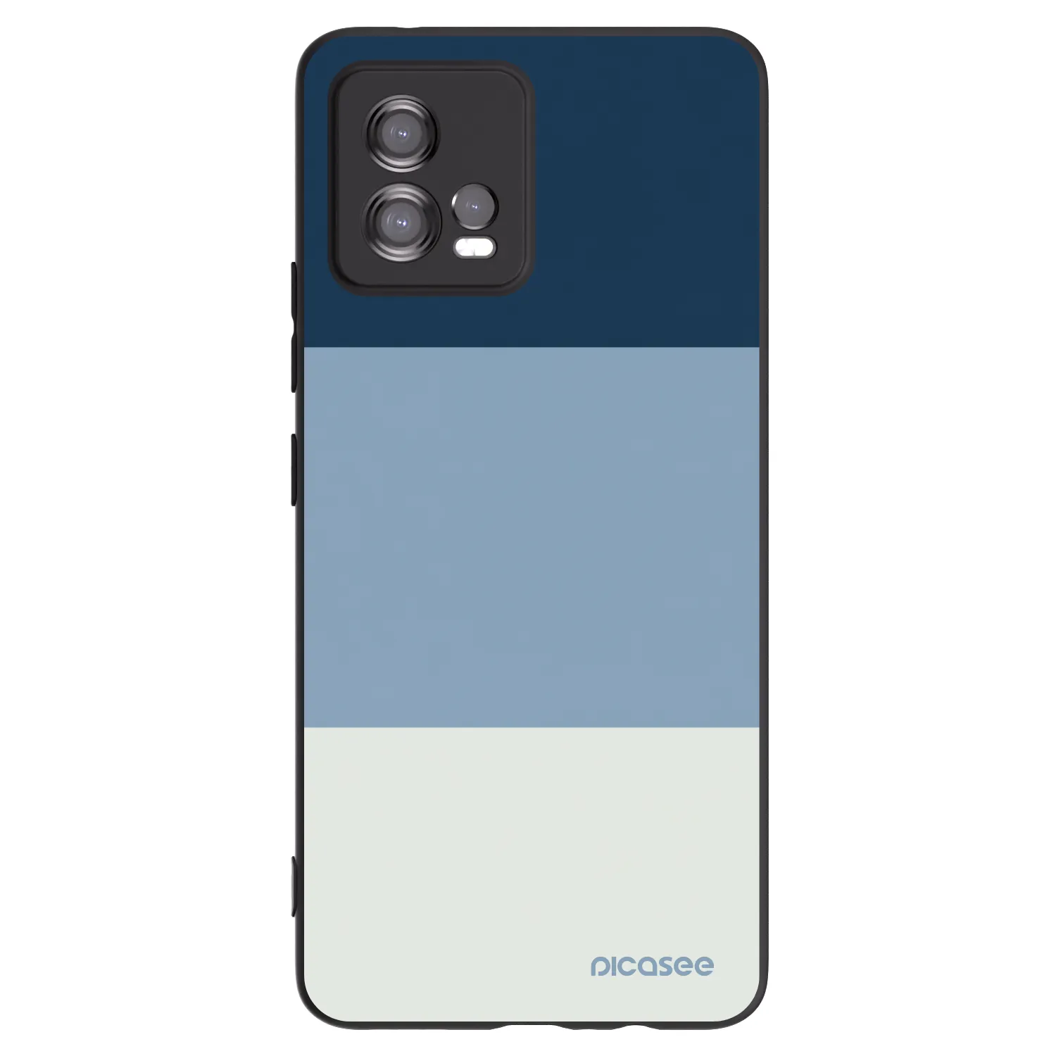 Picasee Motorola Moto G72 Hülle - Schwarzes Silikon - Coastal Blue