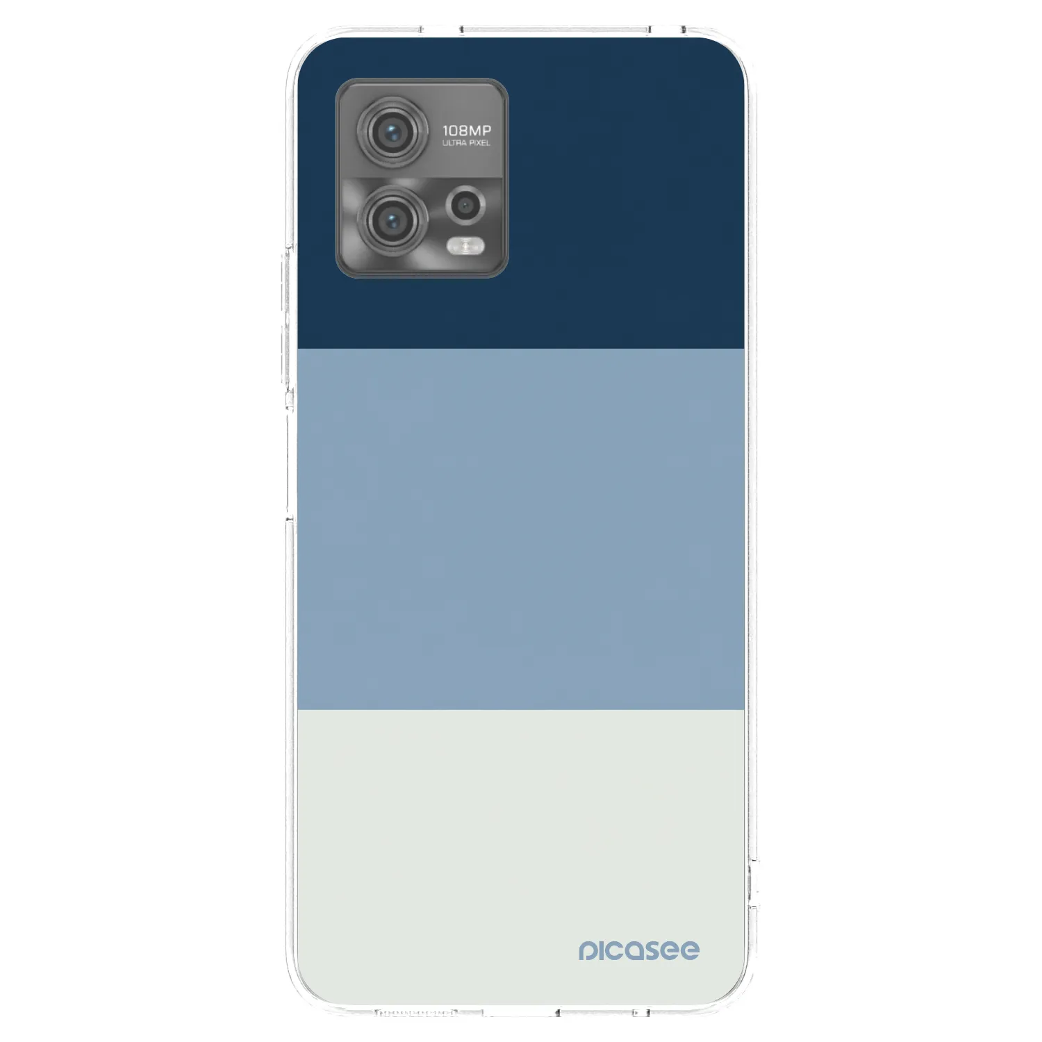 Picasee Motorola Moto G72 Hülle - Transparentes Silikon - Coastal Blue