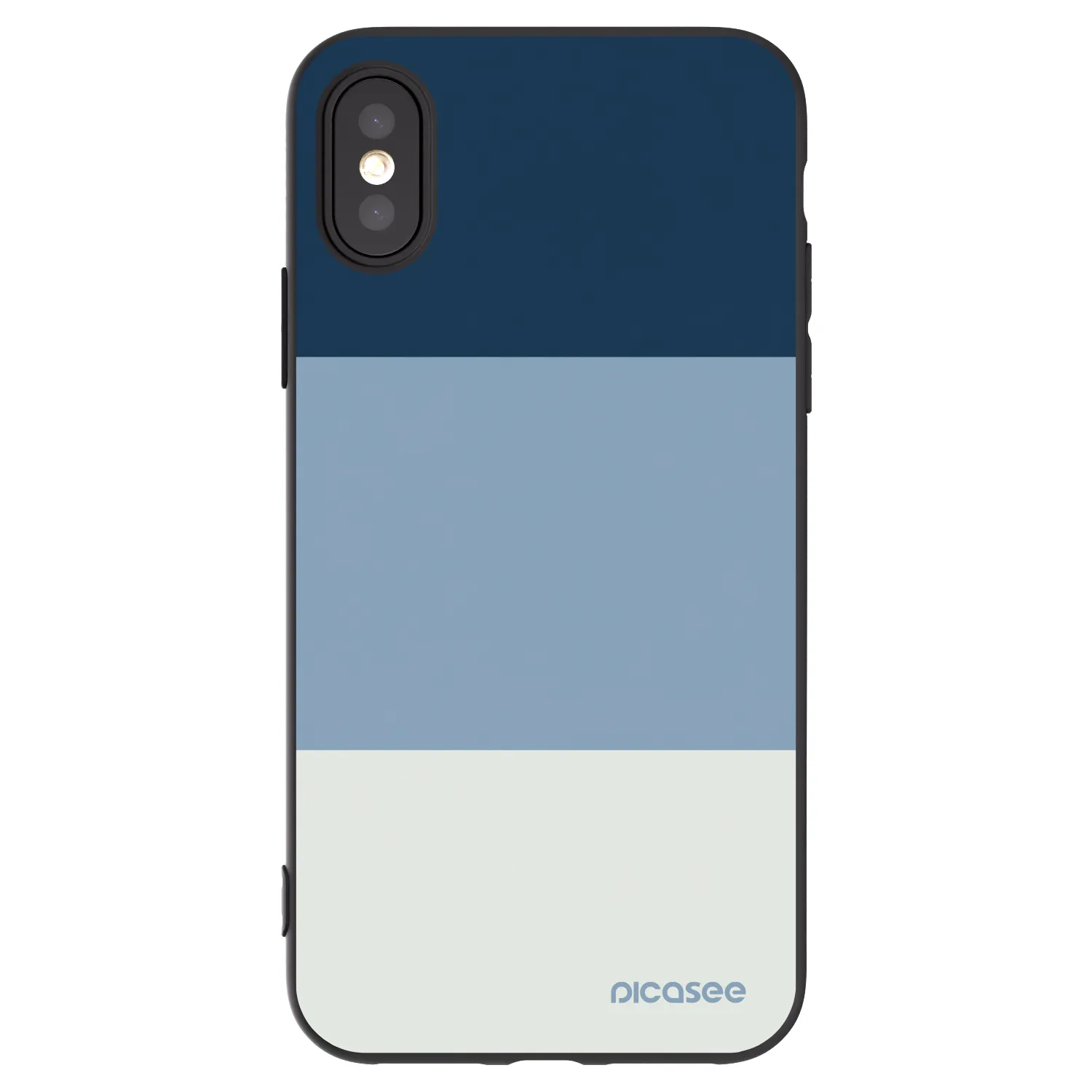Picasee Apple iPhone X/XS Hülle - Schwarzes Silikon - Coastal Blue