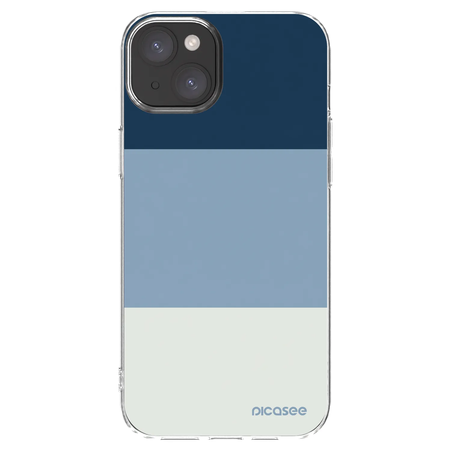 Picasee Apple iPhone 15 Plus Hülle - Transparentes Silikon - Coastal Blue
