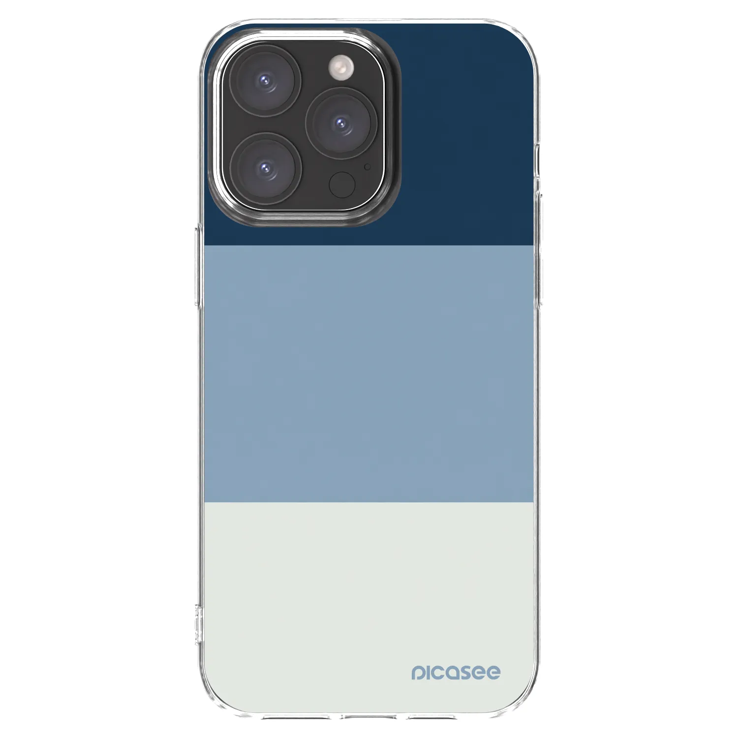 Picasee Apple iPhone 15 Pro Max Hülle - Transparentes Silikon - Coastal Blue