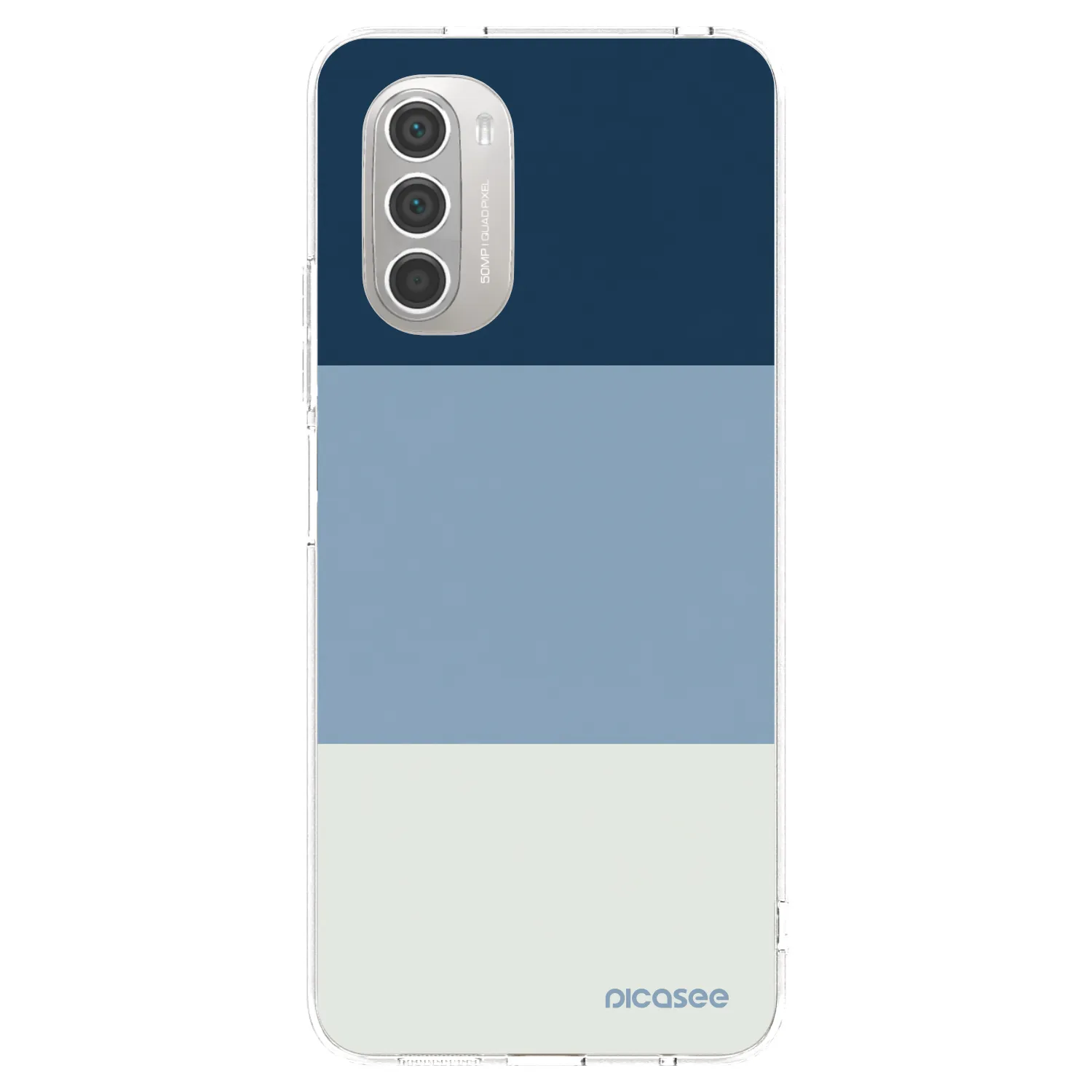 Picasee Motorola Moto G51 Hülle - Transparentes Silikon - Coastal Blue