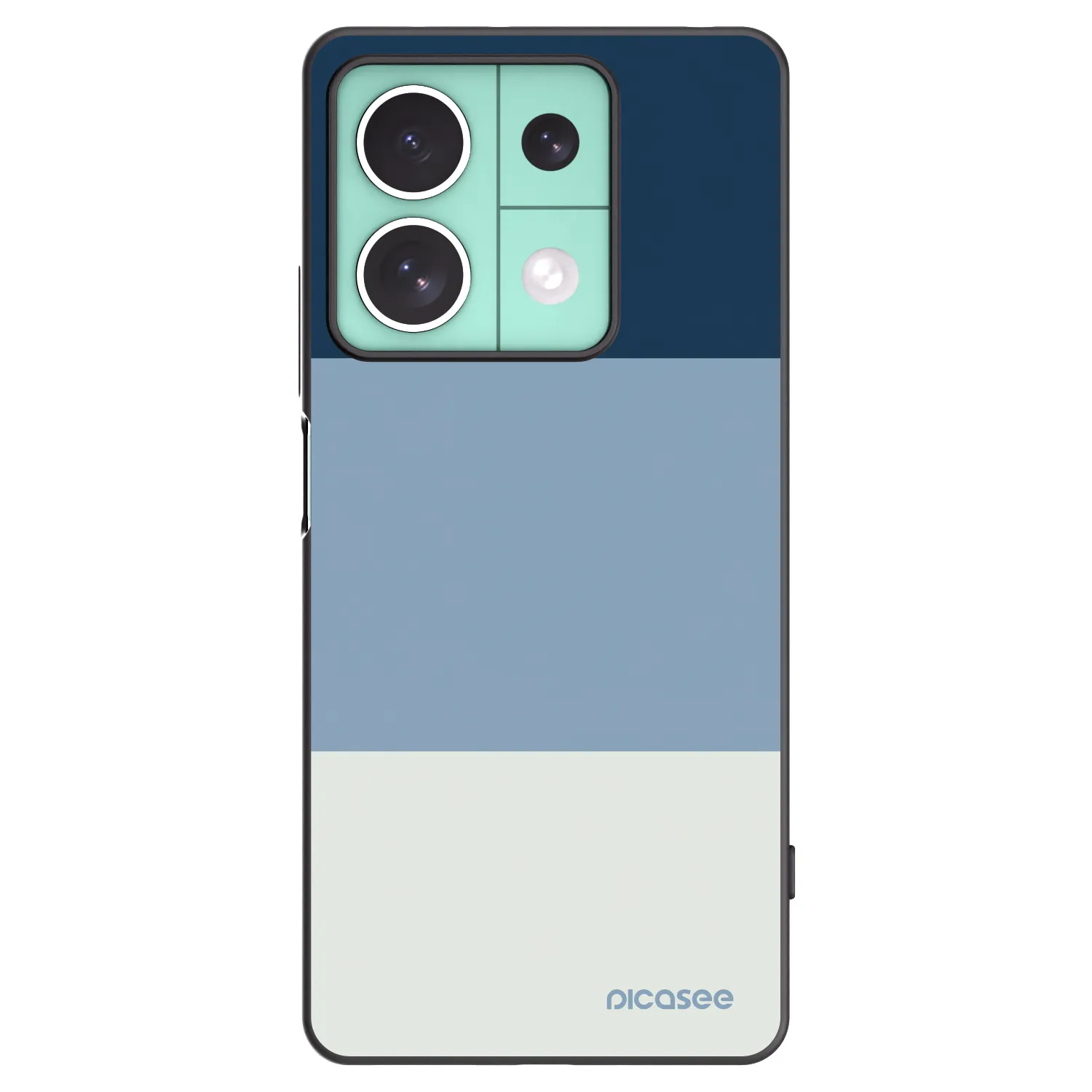 Picasee Xiaomi Redmi Note 13 5G Hülle - Schwarzes Silikon - Coastal Blue
