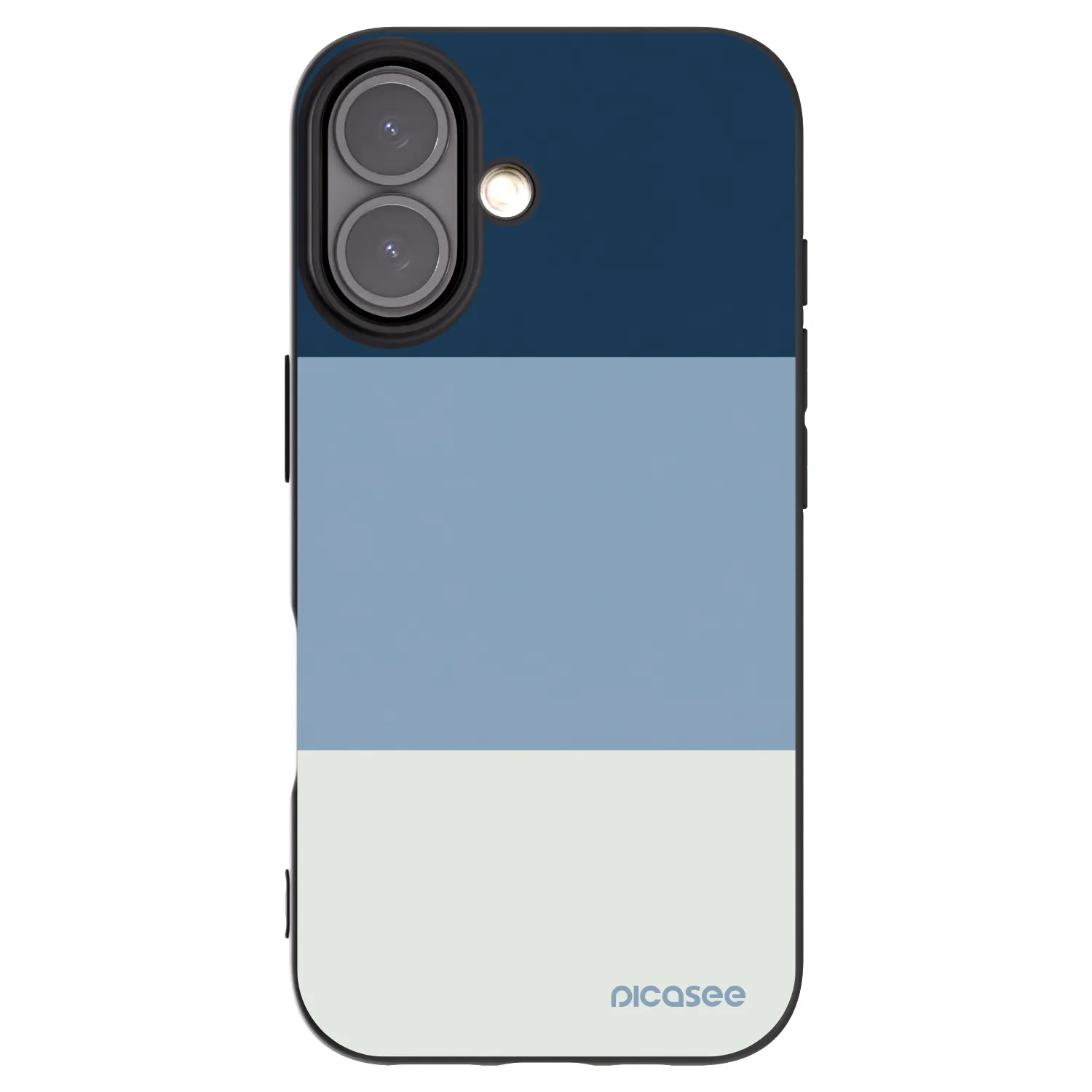 Picasee Apple iPhone 16 Hülle - Schwarzes Silikon - Coastal Blue