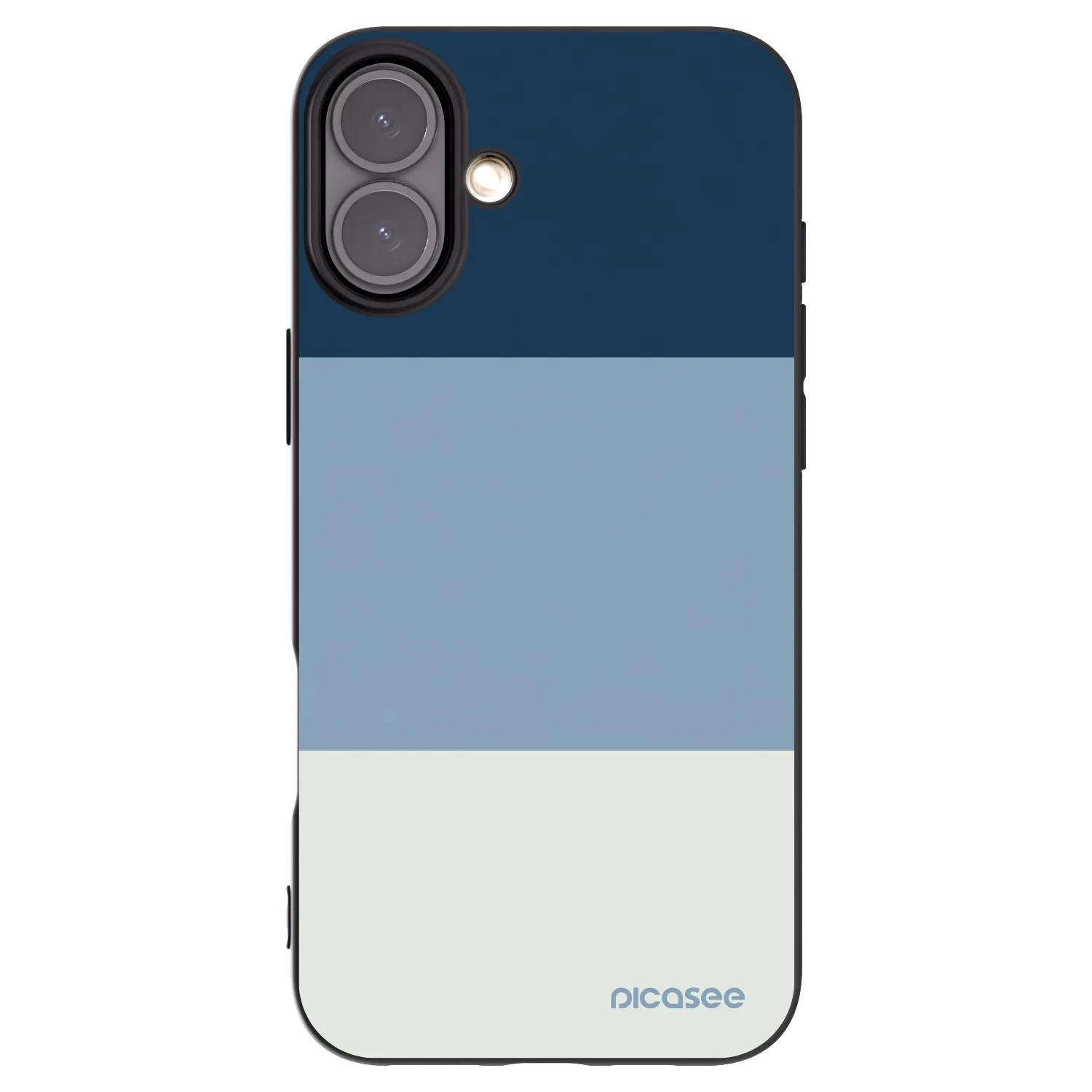 Picasee Apple iPhone 16 Plus Hülle - Schwarzes Silikon - Coastal Blue