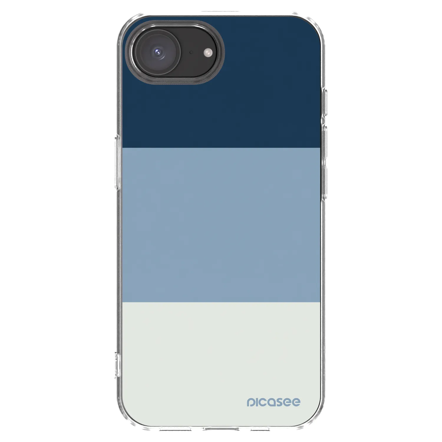 Picasee Apple iPhone 16e Hülle - Transparentes Silikon - Coastal Blue