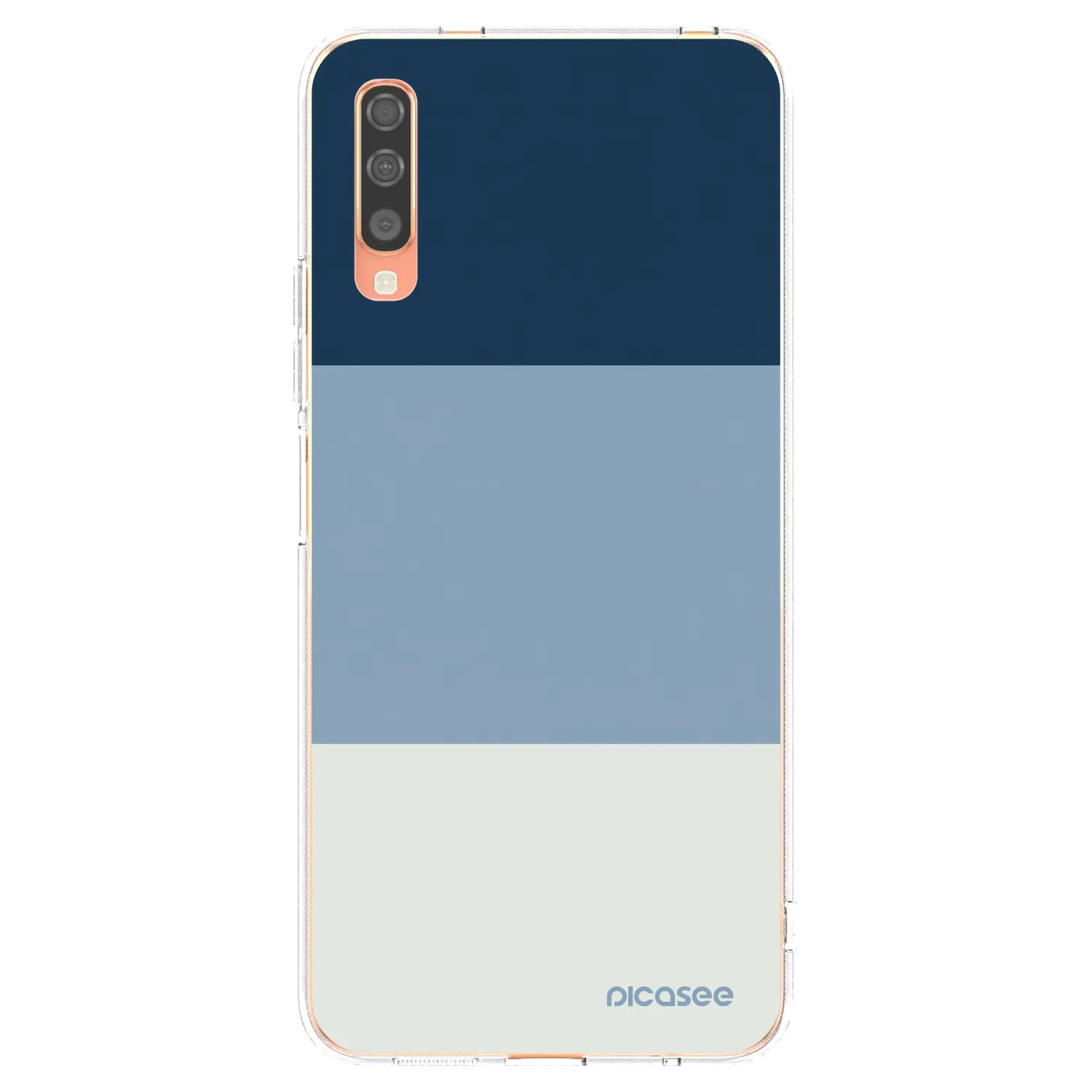 Picasee Samsung Galaxy A70 A705F Hülle - Transparentes Silikon - Coastal Blue