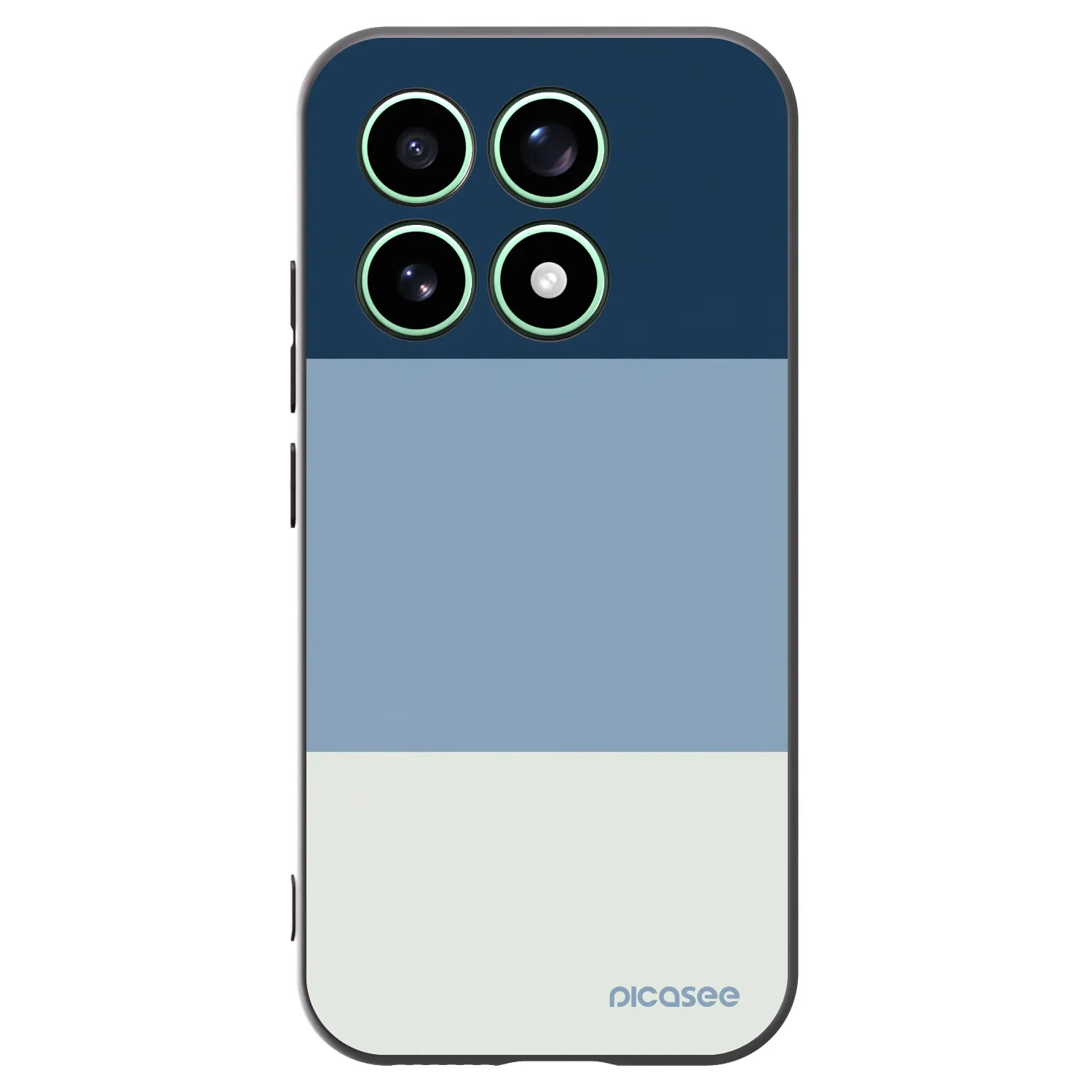 Picasee Xiaomi 17 Hülle - Schwarzes Silikon - Coastal Blue