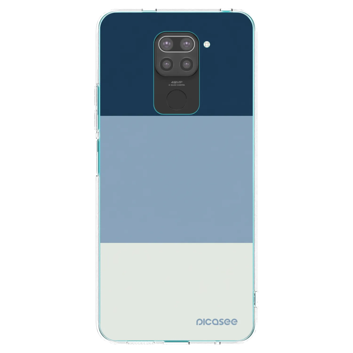 Picasee Xiaomi Redmi Note 9 Hülle - Schwarzes Silikon - Coastal Blue