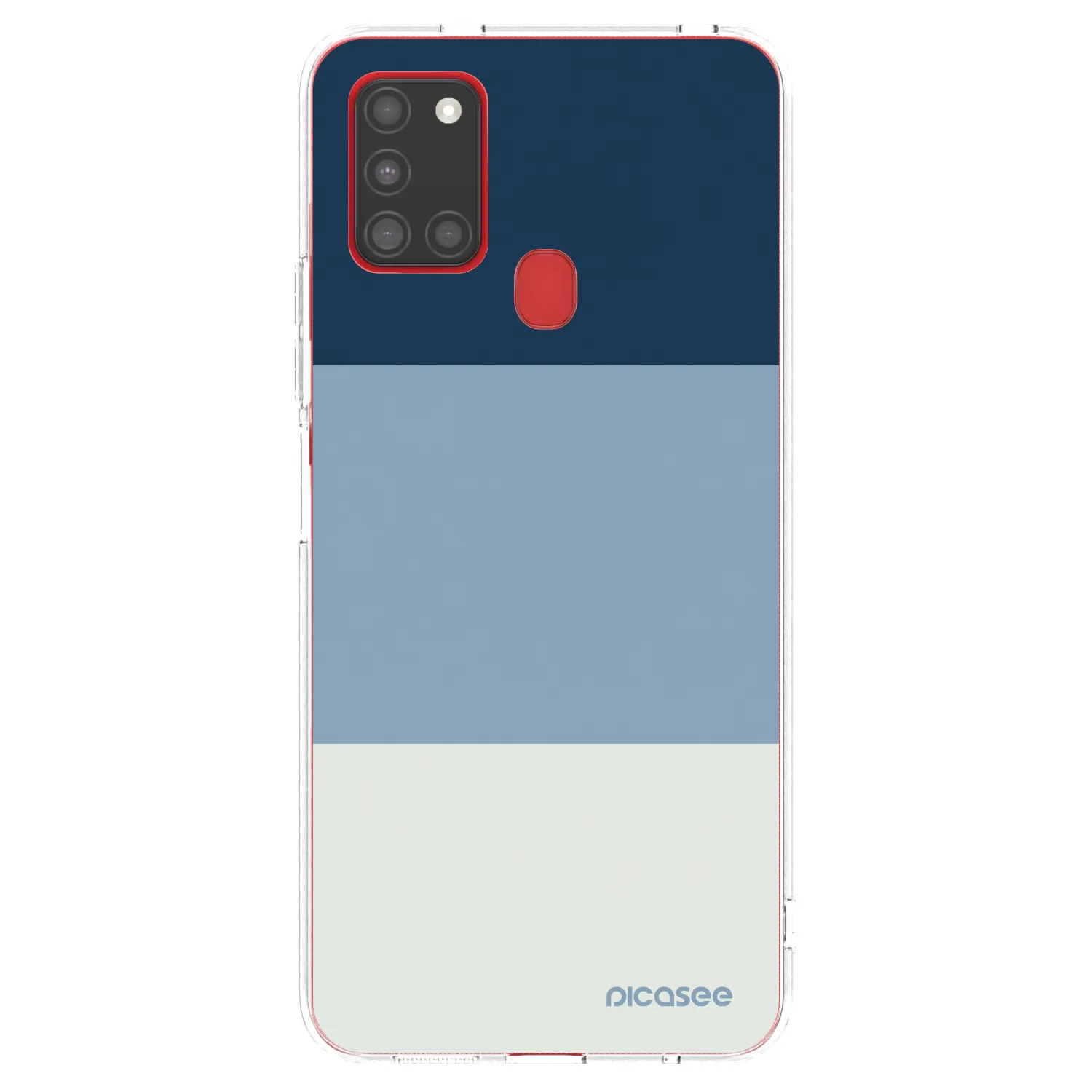 Picasee Samsung Galaxy A21s Hülle - Transparentes Silikon - Coastal Blue
