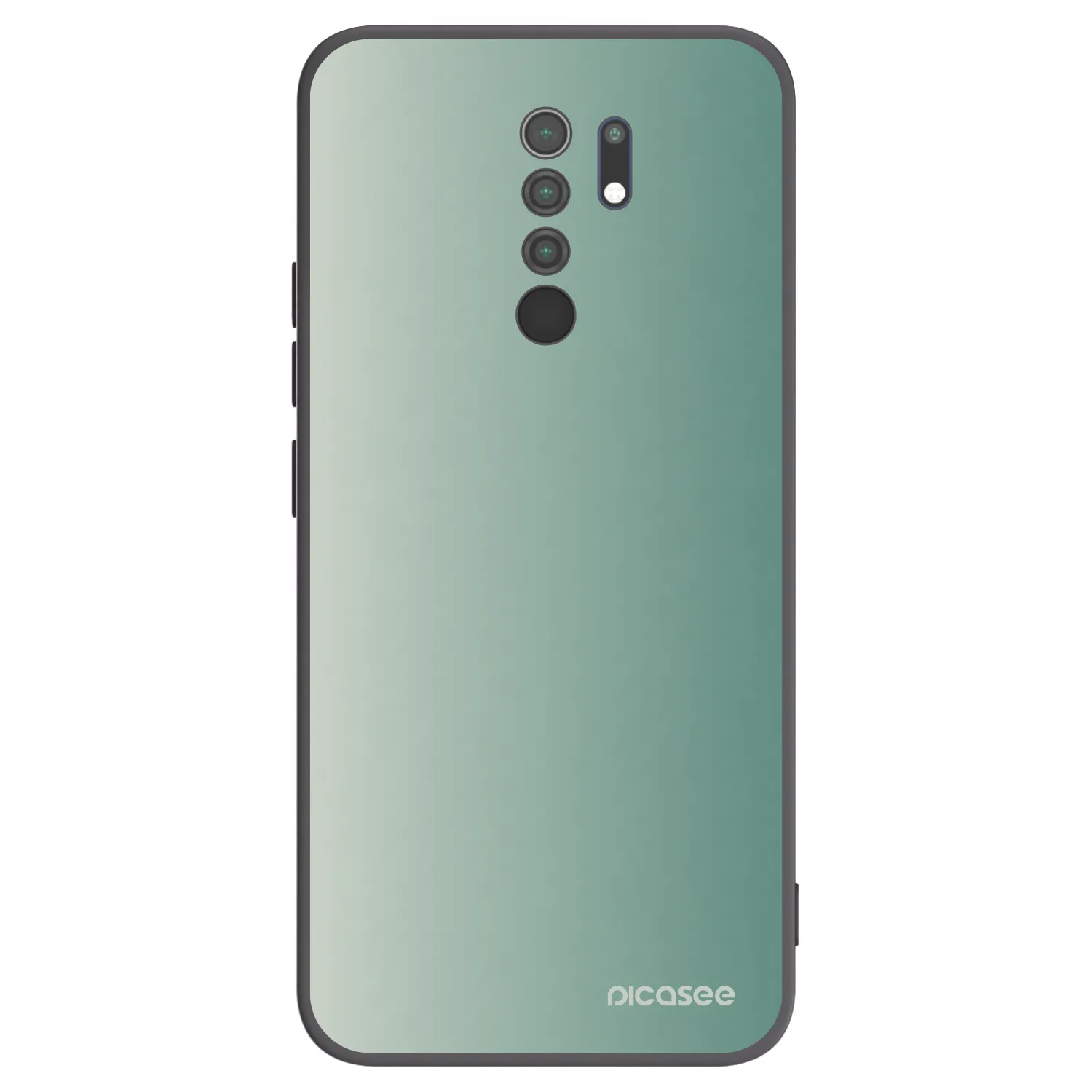 Picasee Xiaomi Redmi 9 Hülle - Schwarzes Silikon - Misty Sage
