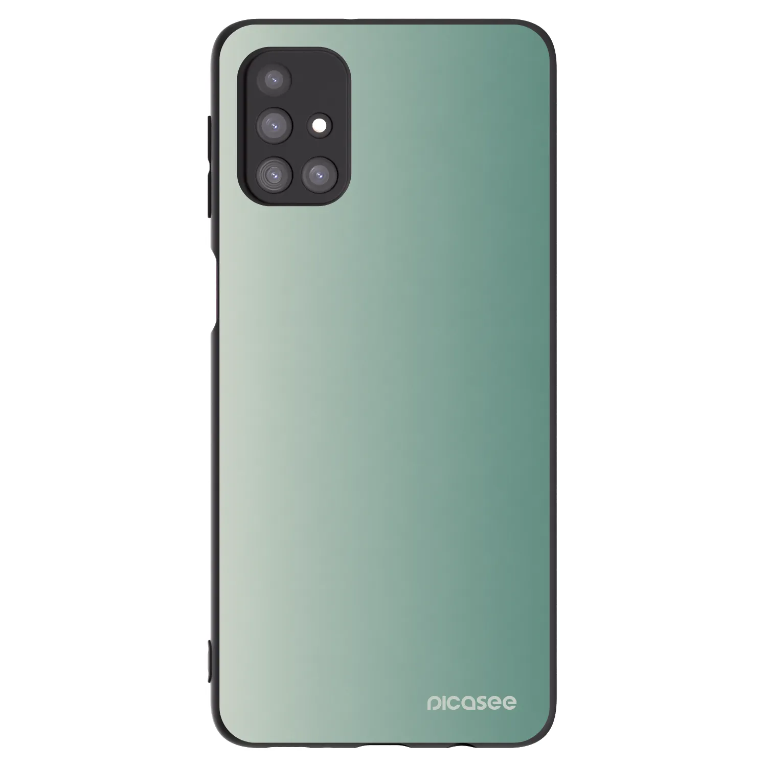 Picasee Samsung Galaxy M31s Hülle - Schwarzes Silikon - Misty Sage
