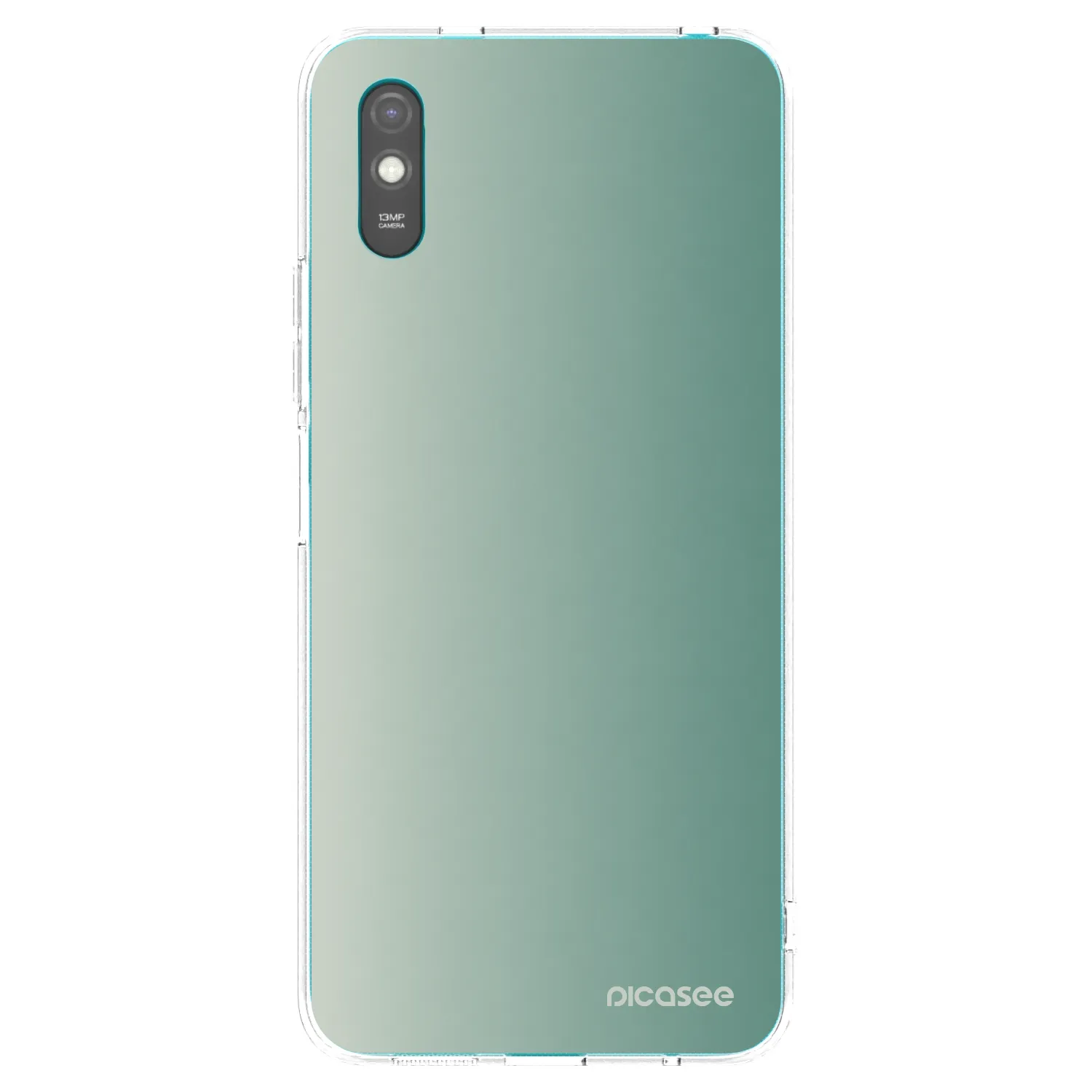 Picasee Xiaomi Redmi 9A Hülle - Transparentes Silikon - Misty Sage
