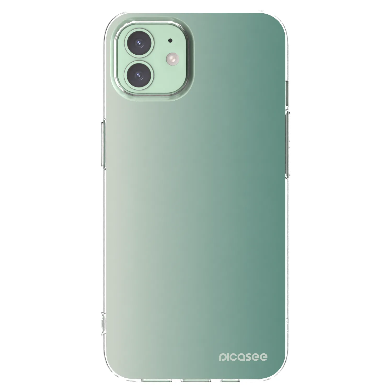 Picasee Apple iPhone 12 Pro Hülle - Transparentes Silikon - Misty Sage