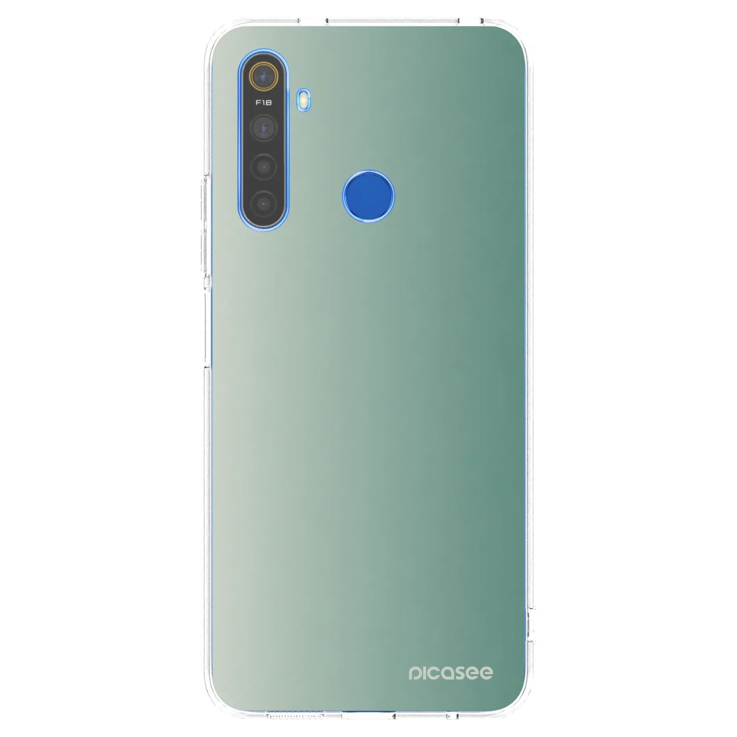 Picasee Realme 5 Hülle - Transparentes Silikon - Misty Sage