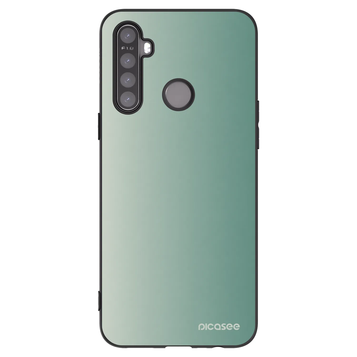 Picasee Realme 5 Hülle - Schwarzes Silikon - Misty Sage