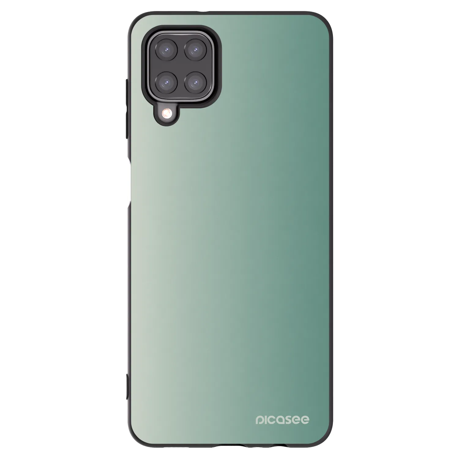 Picasee Samsung Galaxy A12 A125F Hülle - Schwarzes Silikon - Misty Sage
