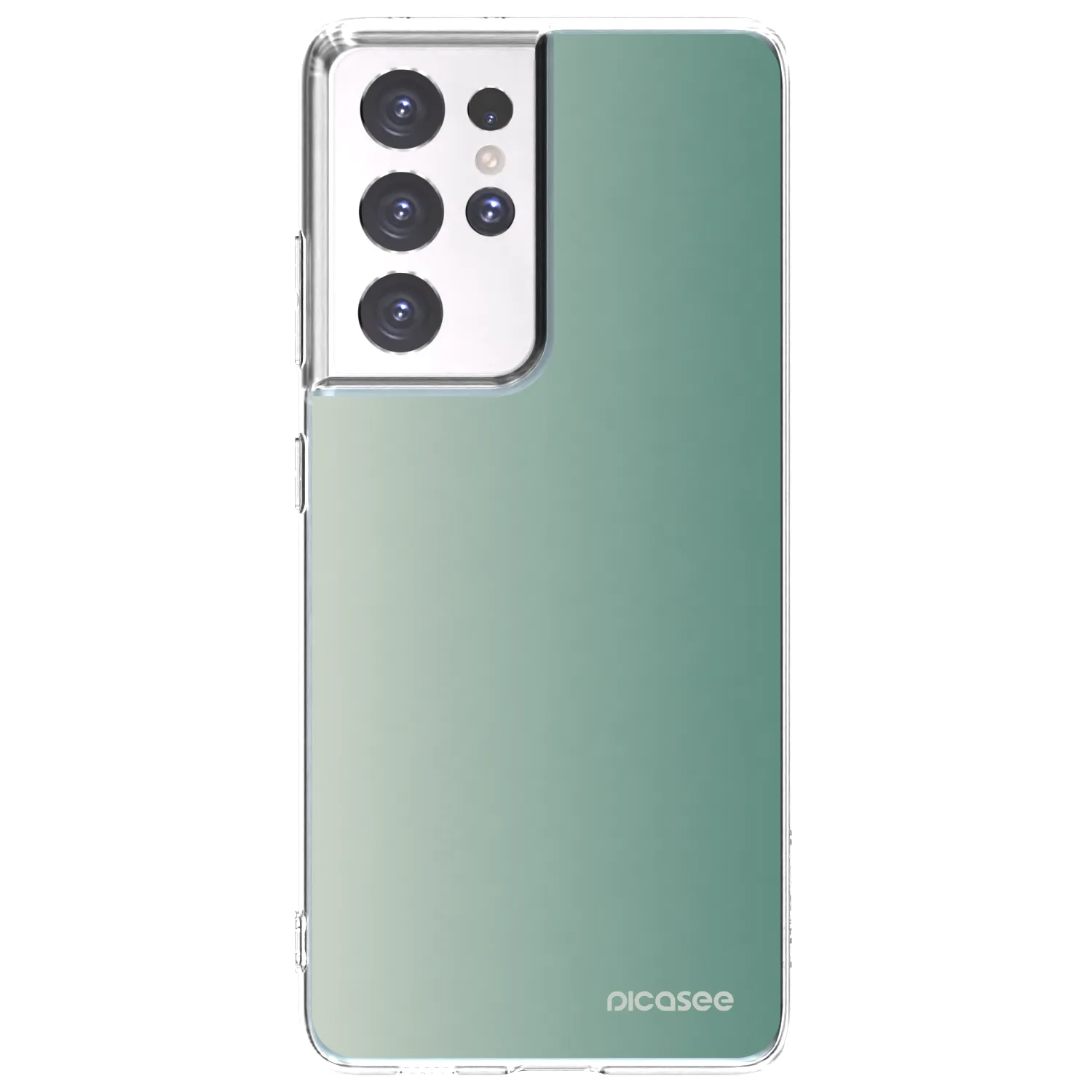 Picasee Samsung Galaxy S21 Ultra 5G G998B Hülle - Transparentes Silikon - Misty Sage
