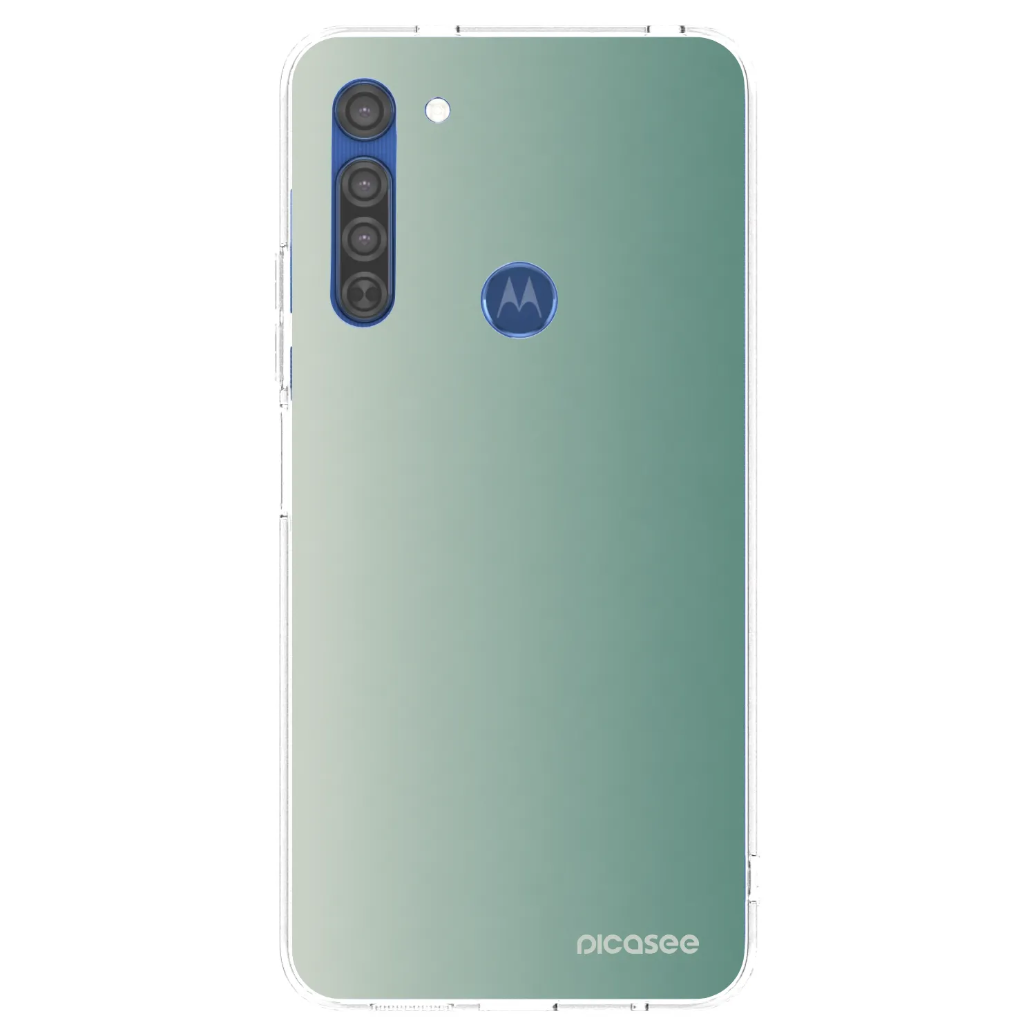 Picasee Motorola Moto G8 Hülle - Transparentes Silikon - Misty Sage
