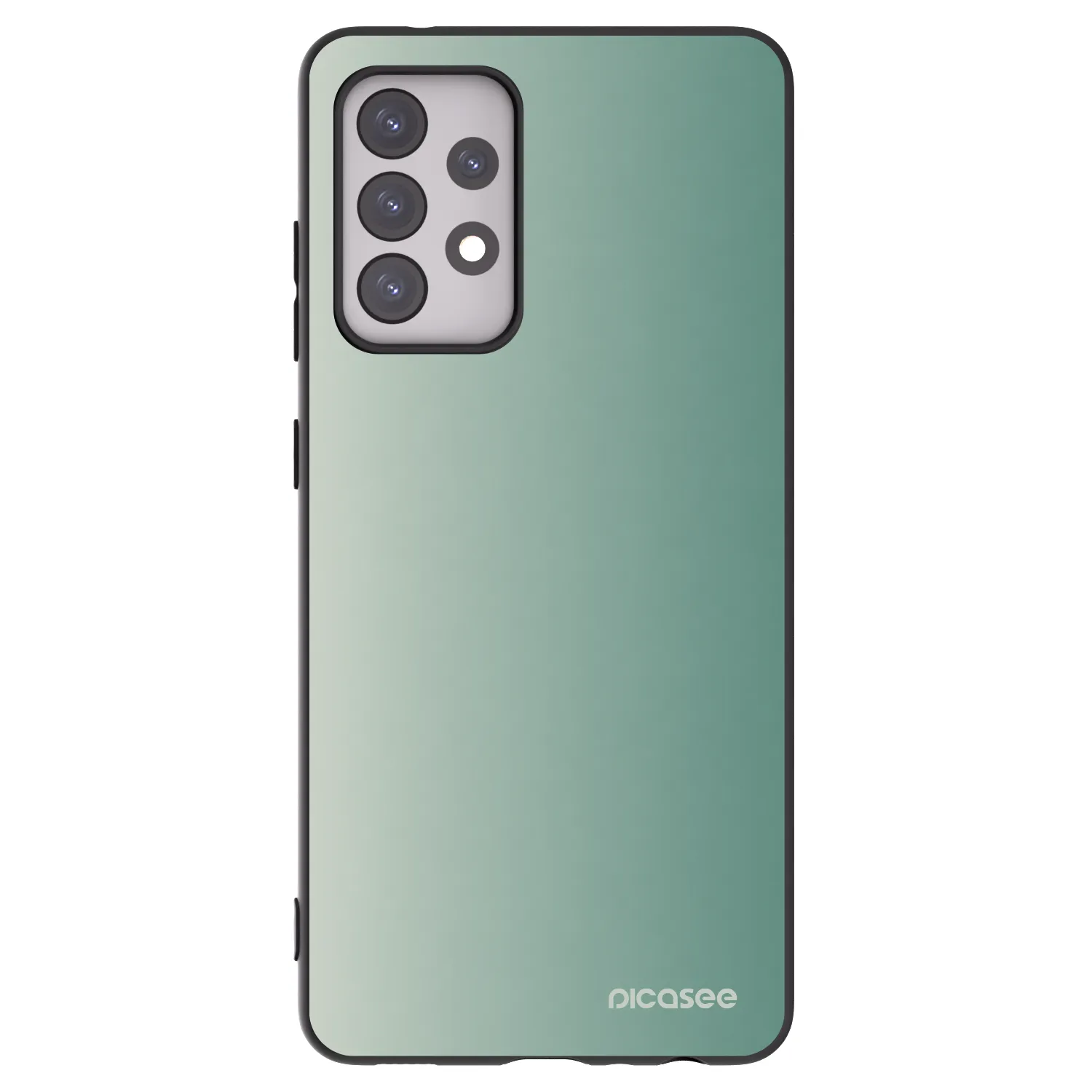 Picasee Samsung Galaxy A52 5G A525F Hülle - Schwarzes Silikon - Misty Sage