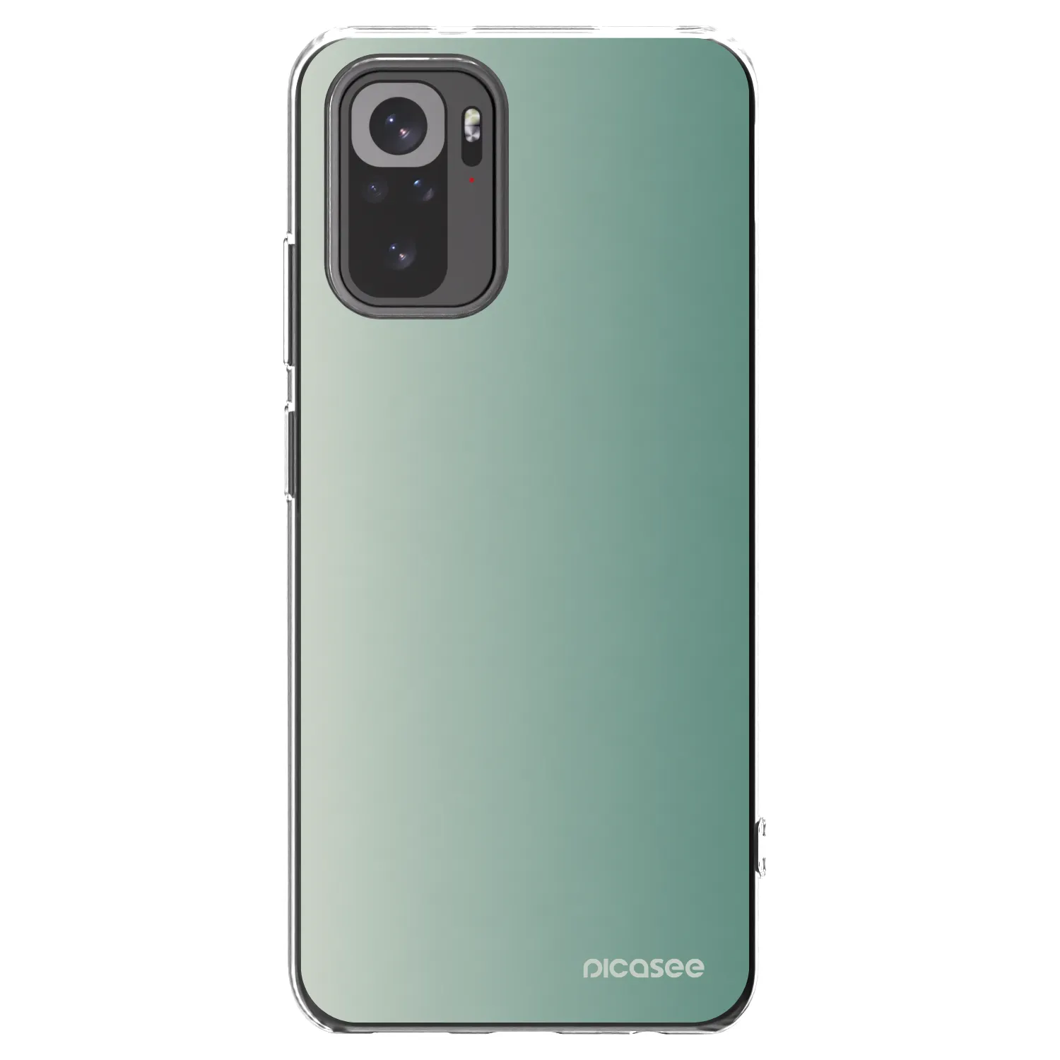 Picasee Xiaomi Redmi Note 10S Hülle - Transparentes Silikon - Misty Sage