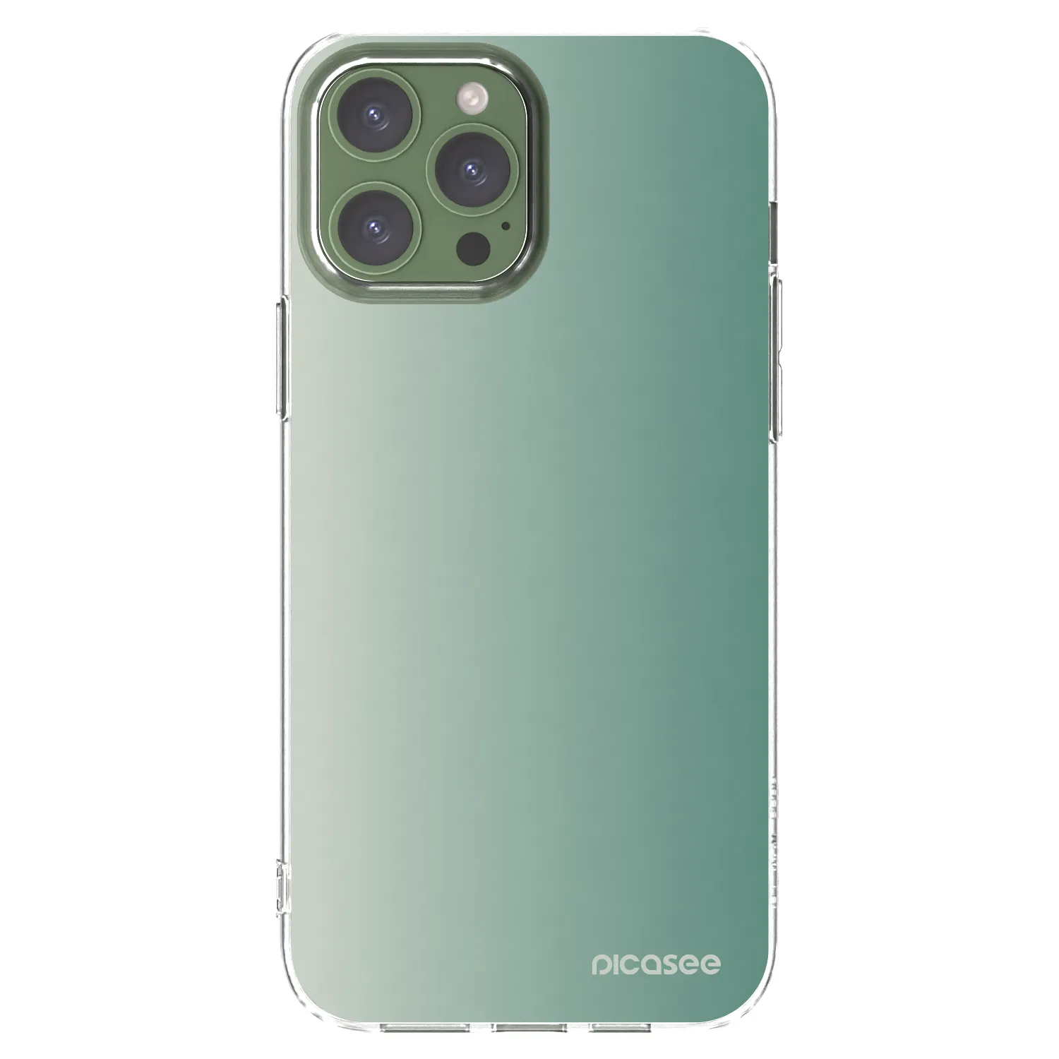 Picasee Apple iPhone 13 Pro Max Hülle - Transparentes Silikon - Misty Sage