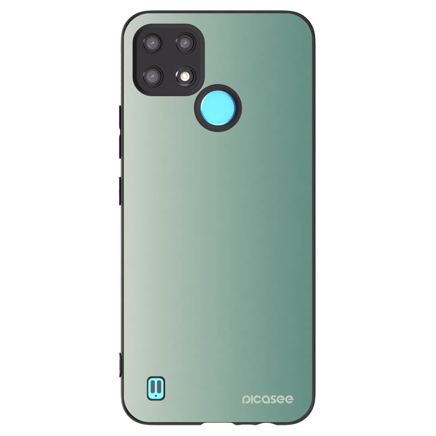 Picasee Realme C21 Hülle - Schwarzes Silikon - Misty Sage