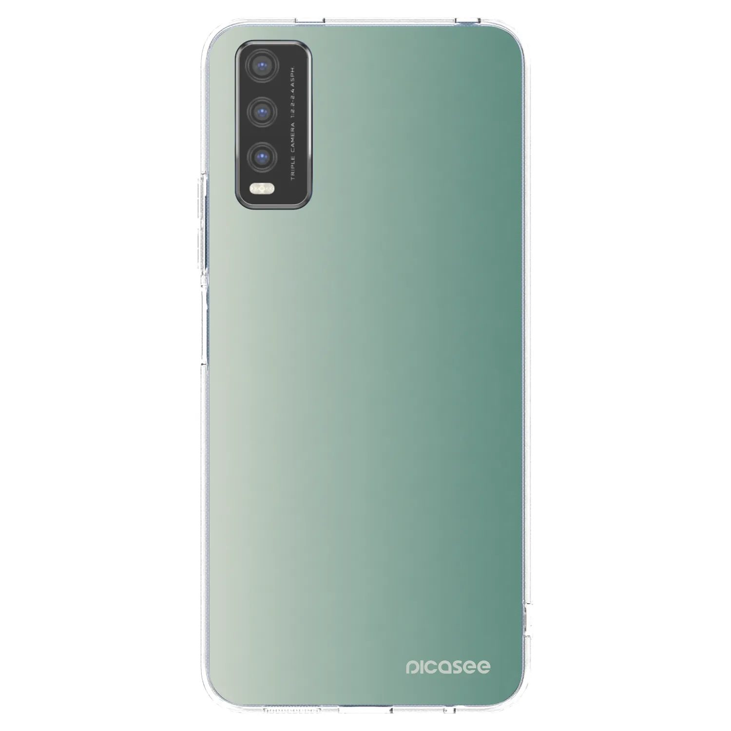 Picasee Vivo Y20s Hülle - Transparentes Silikon - Misty Sage