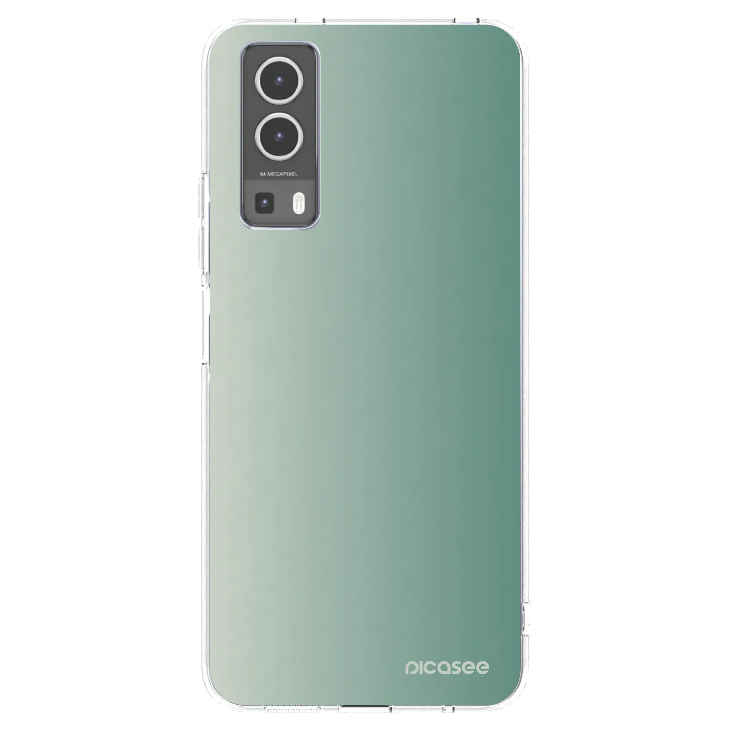 Picasee Vivo Y72 5G Hülle - Transparentes Silikon - Misty Sage